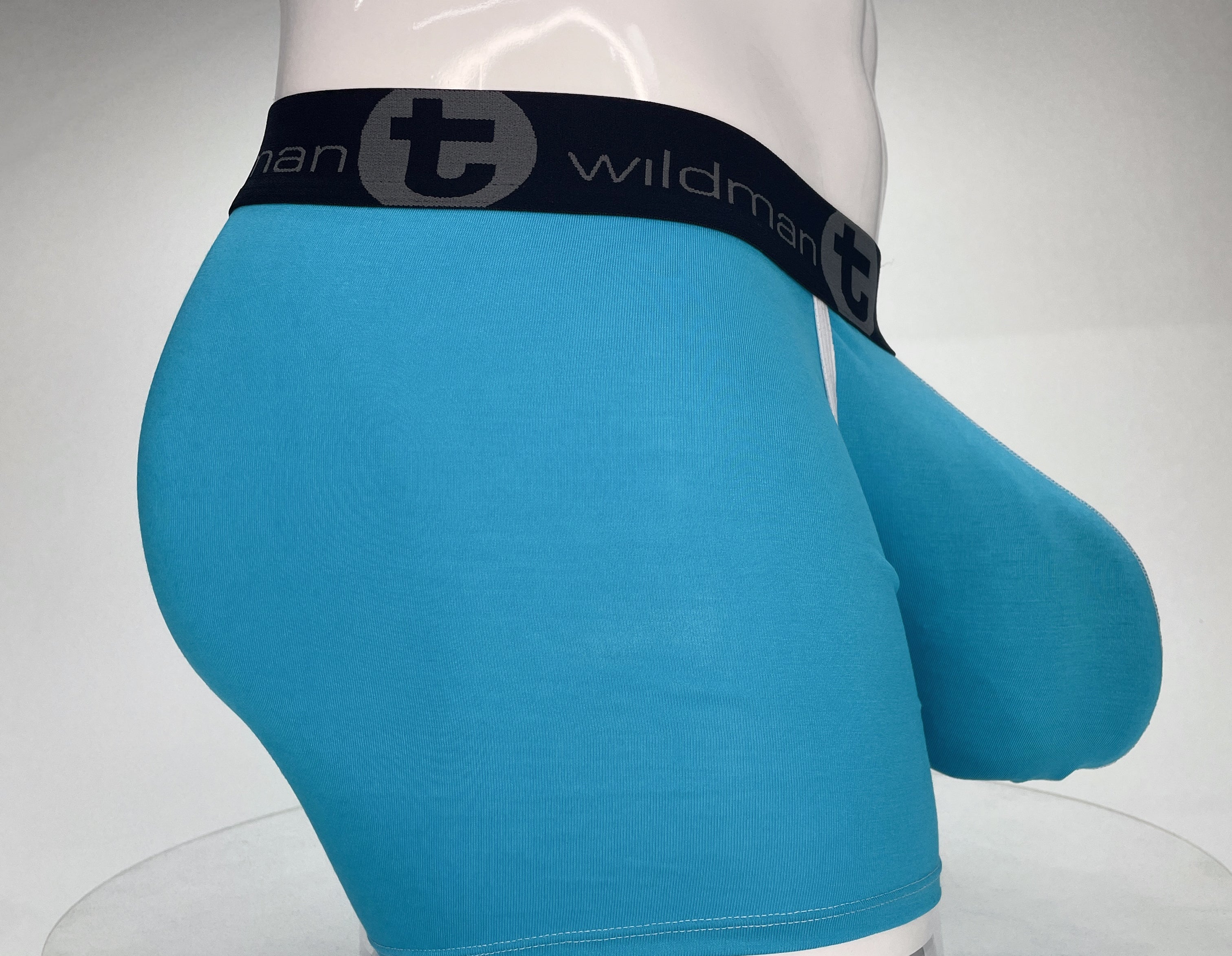 WildmanT Modal Monster Cock 5" Inseam Boxer Brief Baby Blue - DealByEthan.gay