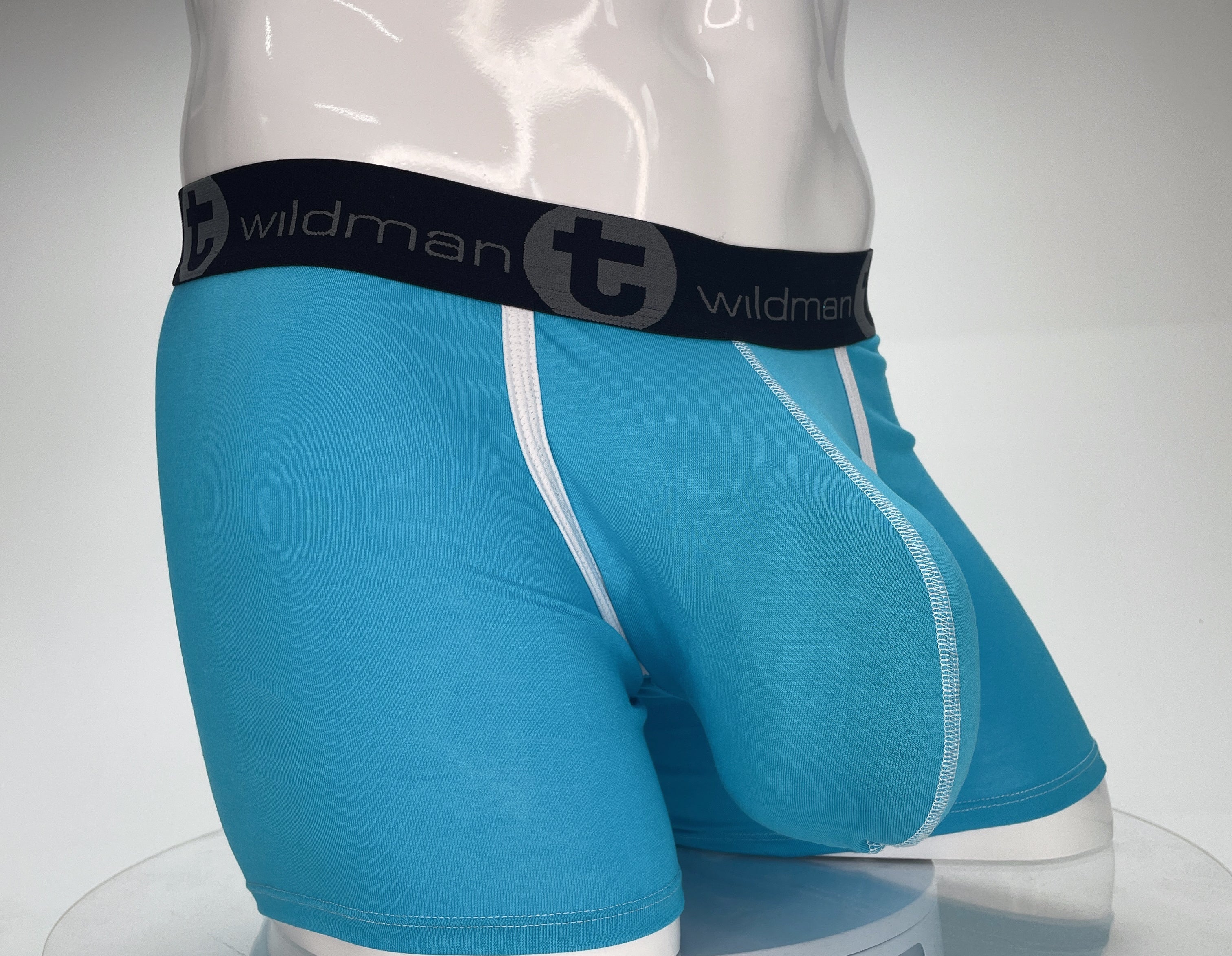 WildmanT Modal Monster Cock 5" Inseam Boxer Brief Baby Blue - DealByEthan.gay