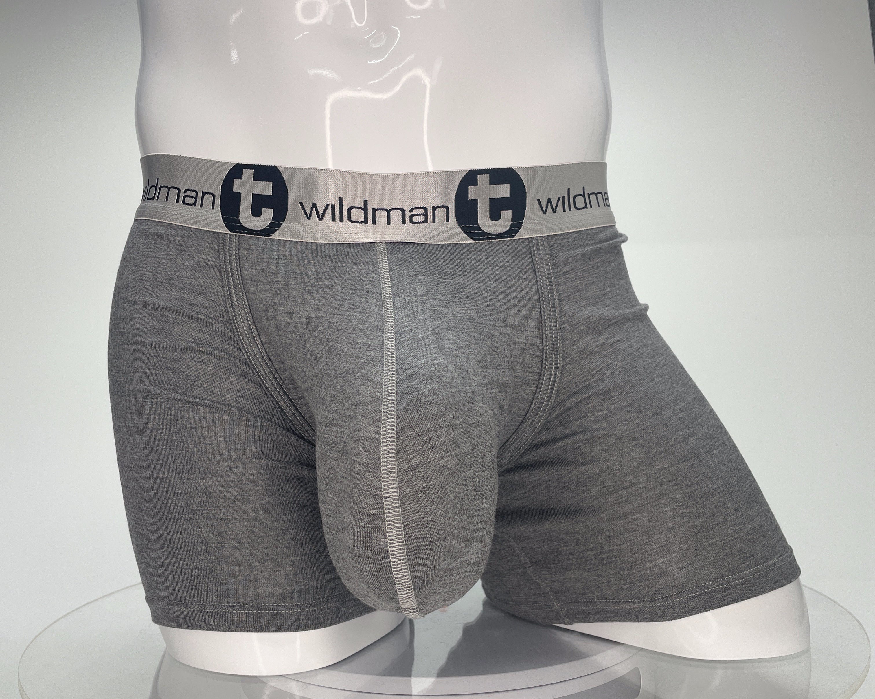 WildmanT Modal Monster Cock 5" Inseam Boxer Brief Gray - DealByEthan.gay