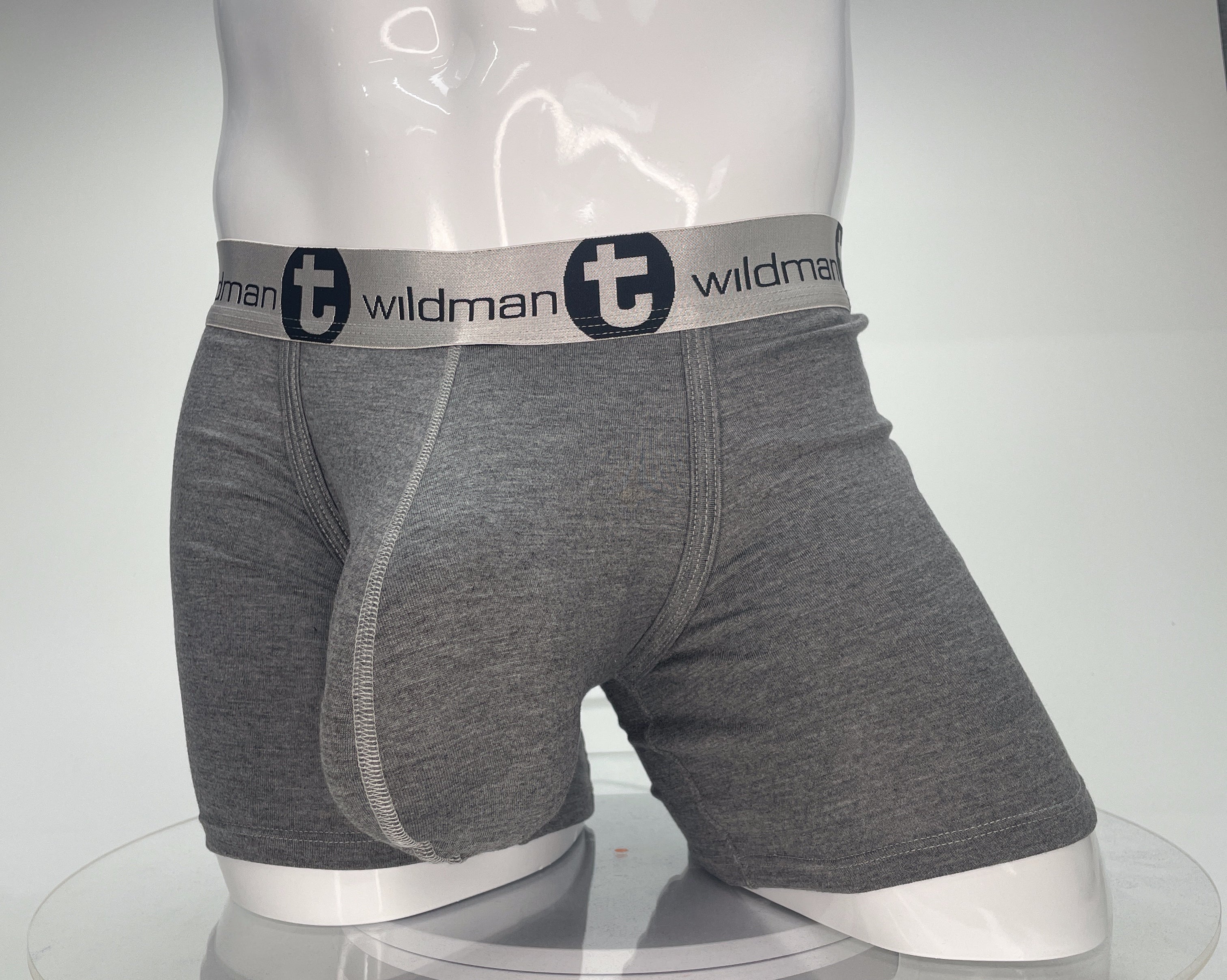 WildmanT Modal Monster Cock 5" Inseam Boxer Brief Gray - DealByEthan.gay