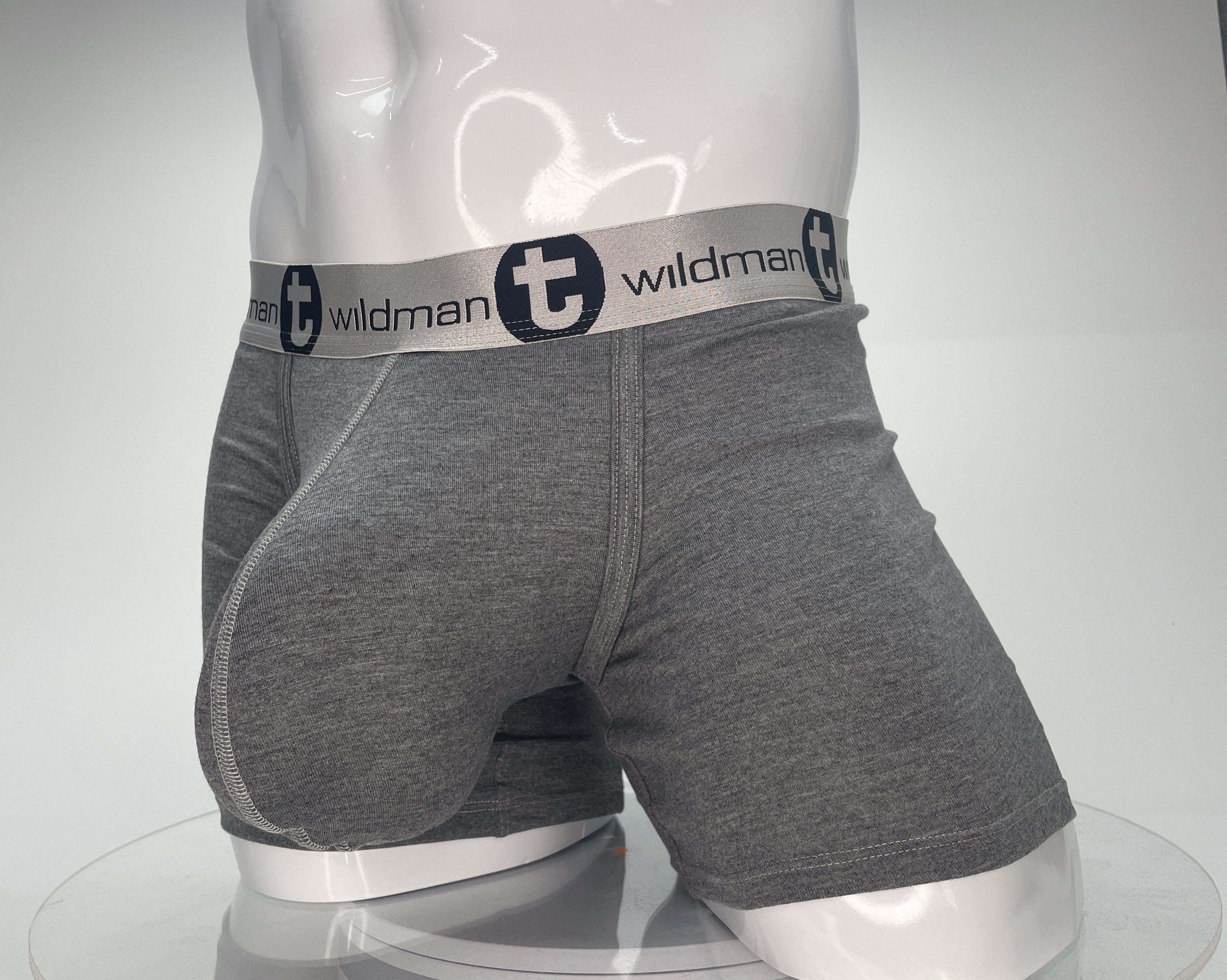 WildmanT Modal Monster Cock 5" Inseam Boxer Brief Gray - DealByEthan.gay