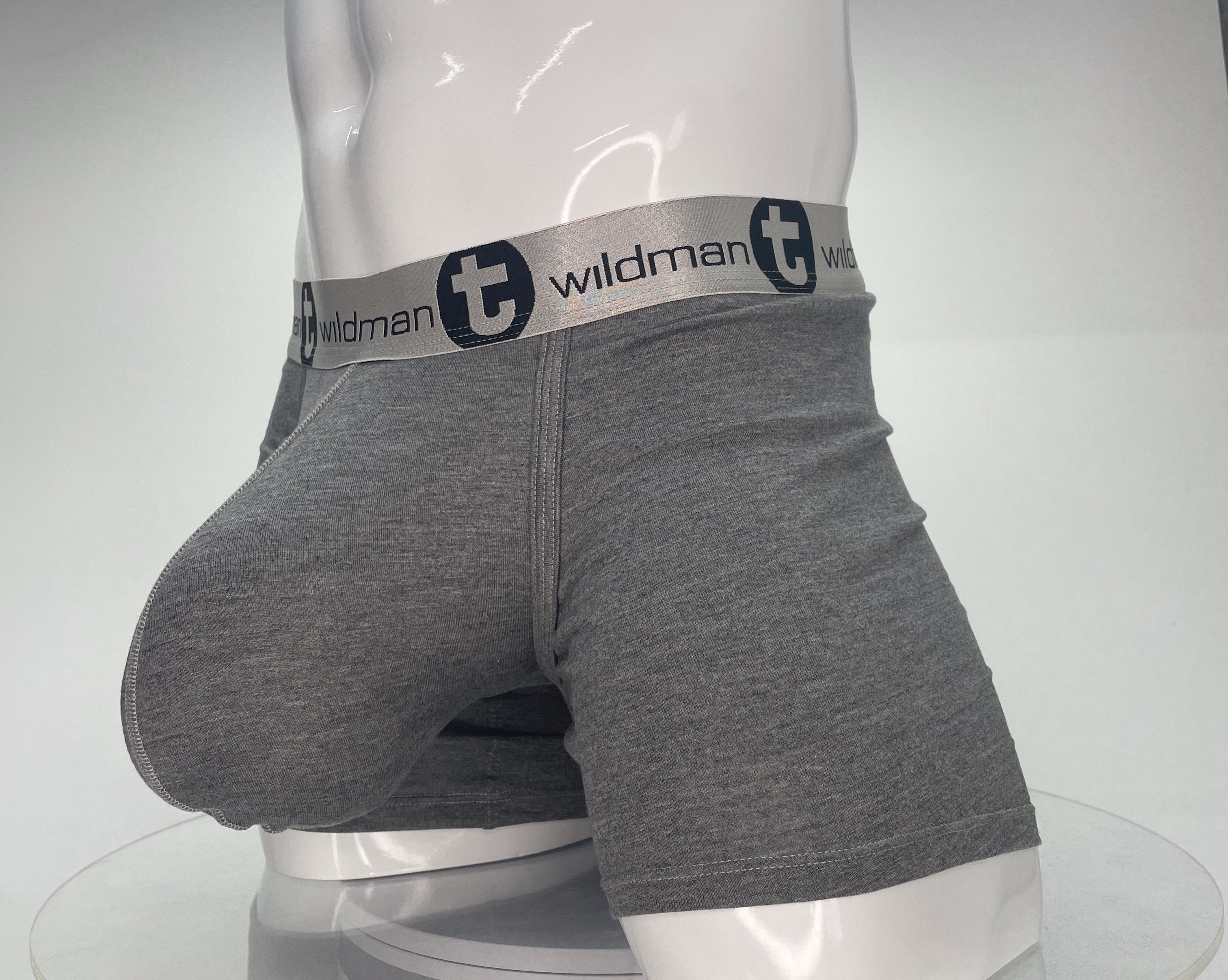 WildmanT Modal Monster Cock 5" Inseam Boxer Brief Gray - DealByEthan.gay