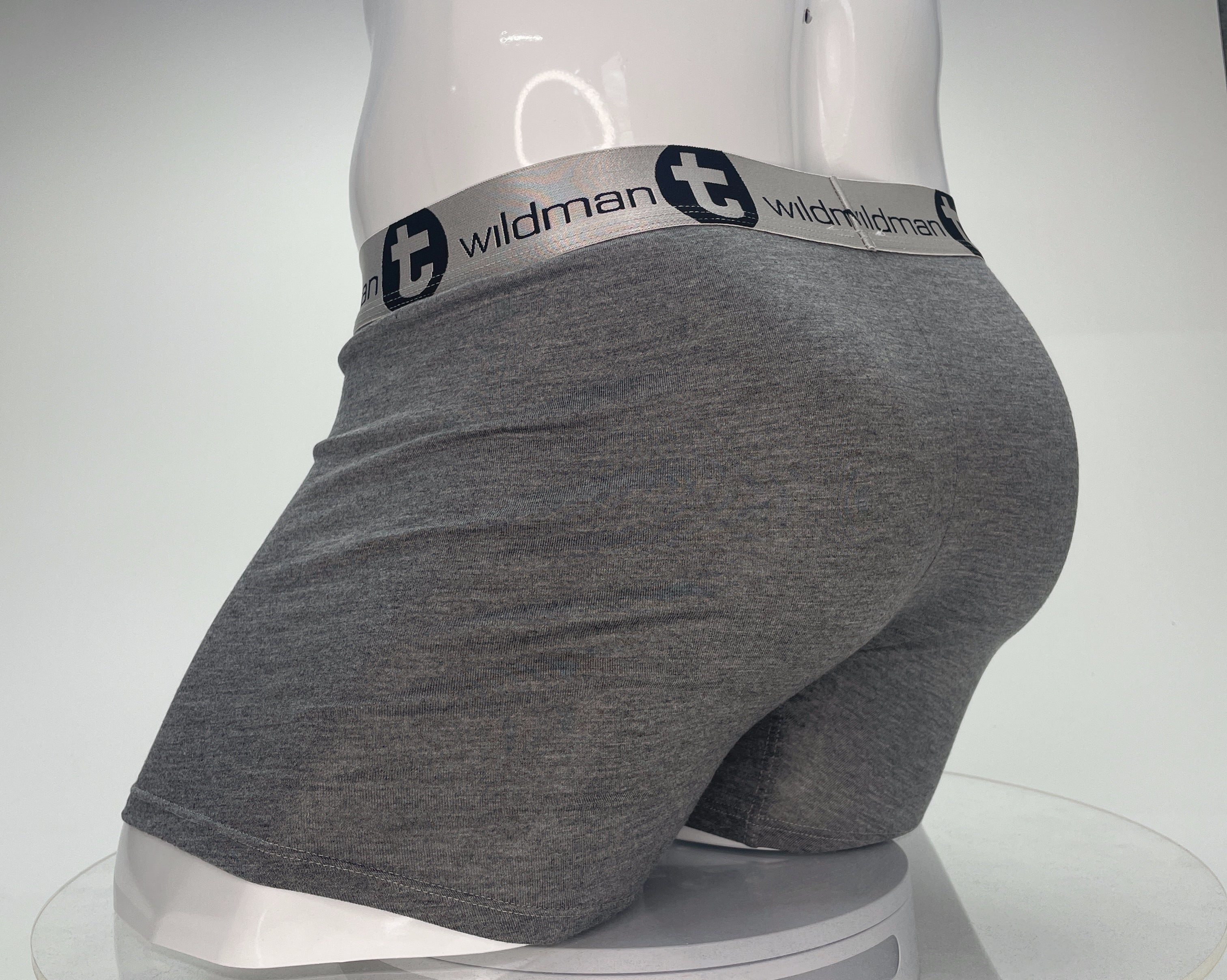 WildmanT Modal Monster Cock 5" Inseam Boxer Brief Gray - DealByEthan.gay