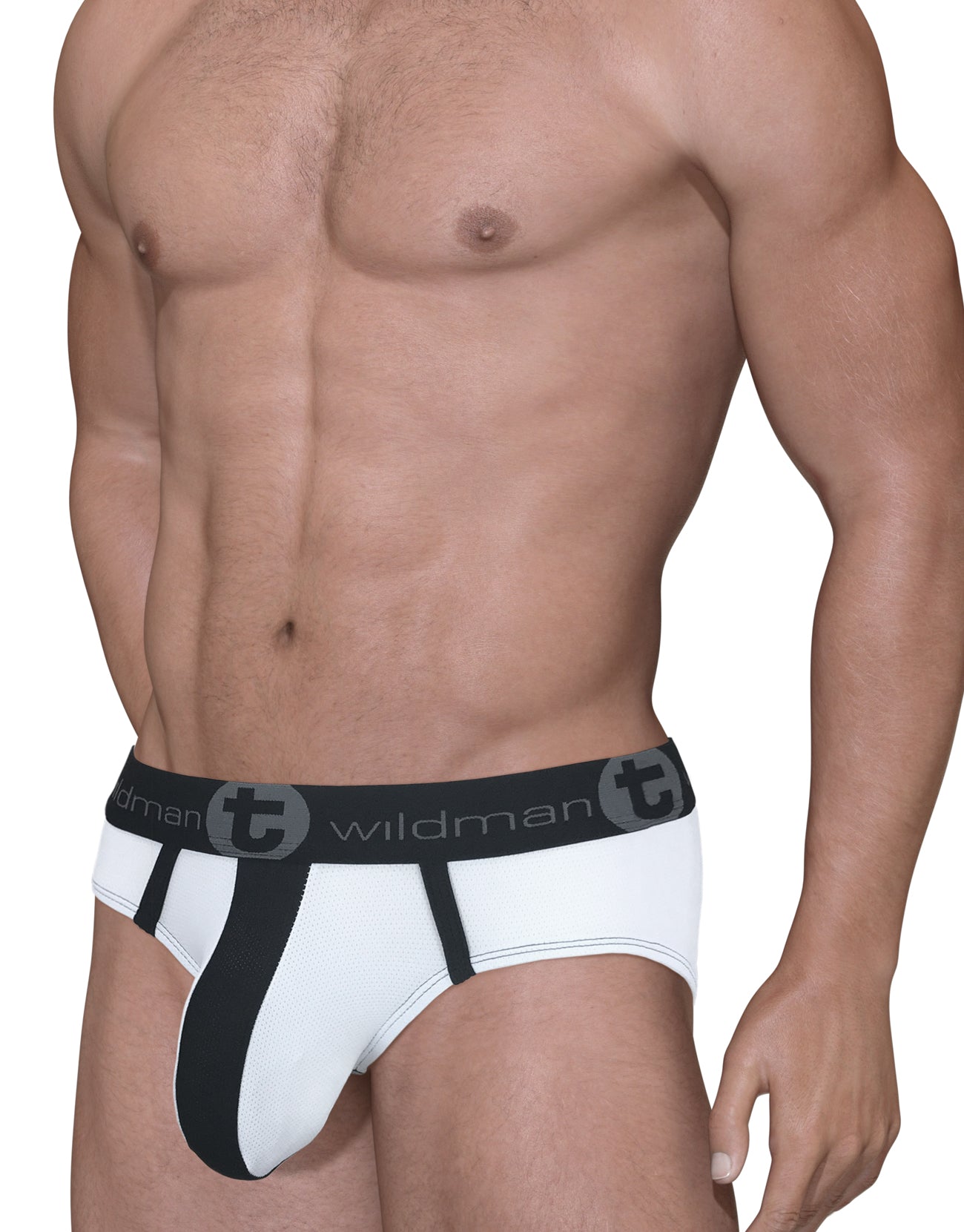 Mesh Big Boy Pouch Brief with Stripe - DealByEthan.gay