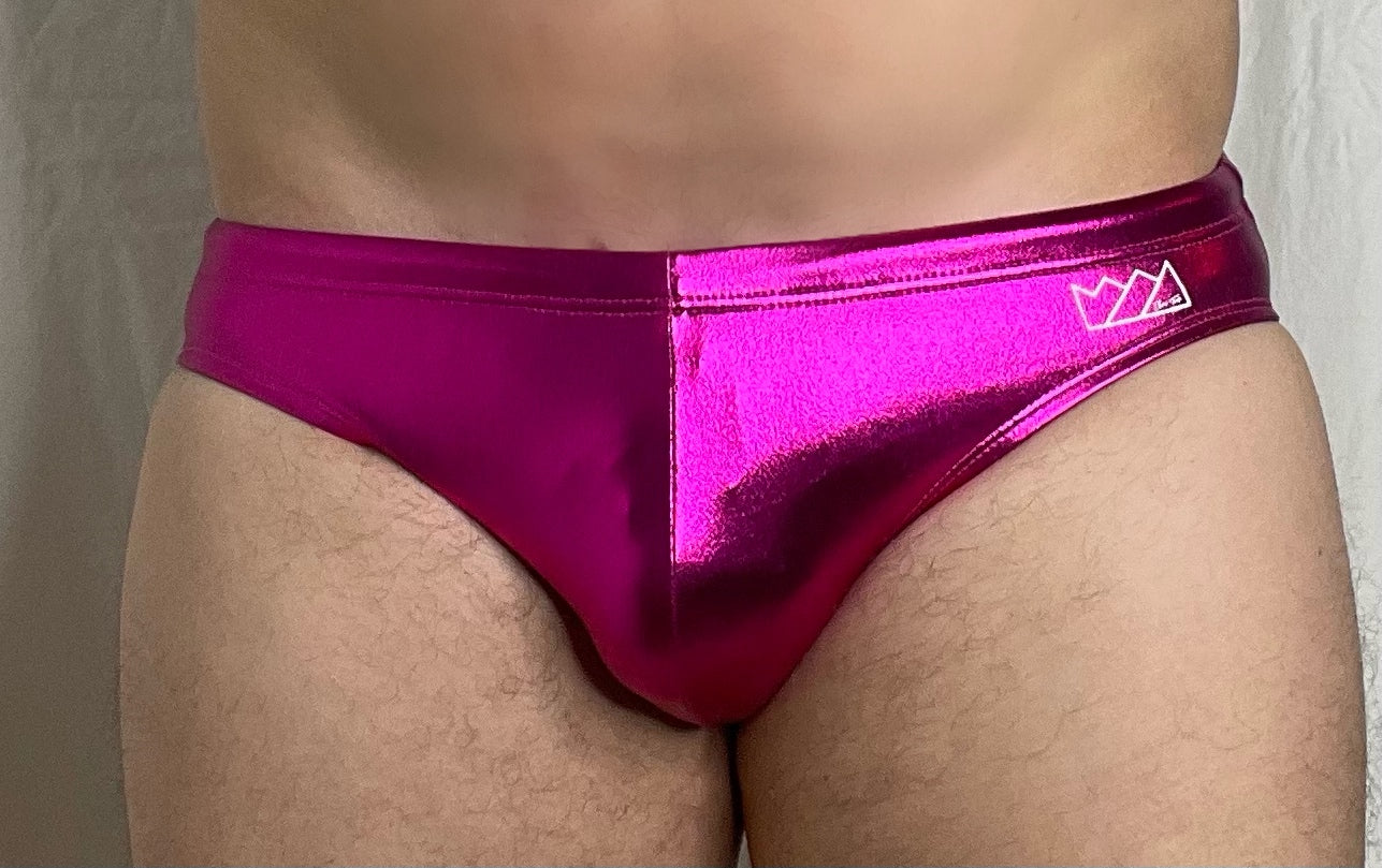 METALLIC SWIM BRIEF - DealByEthan.gay loves Chris Turk