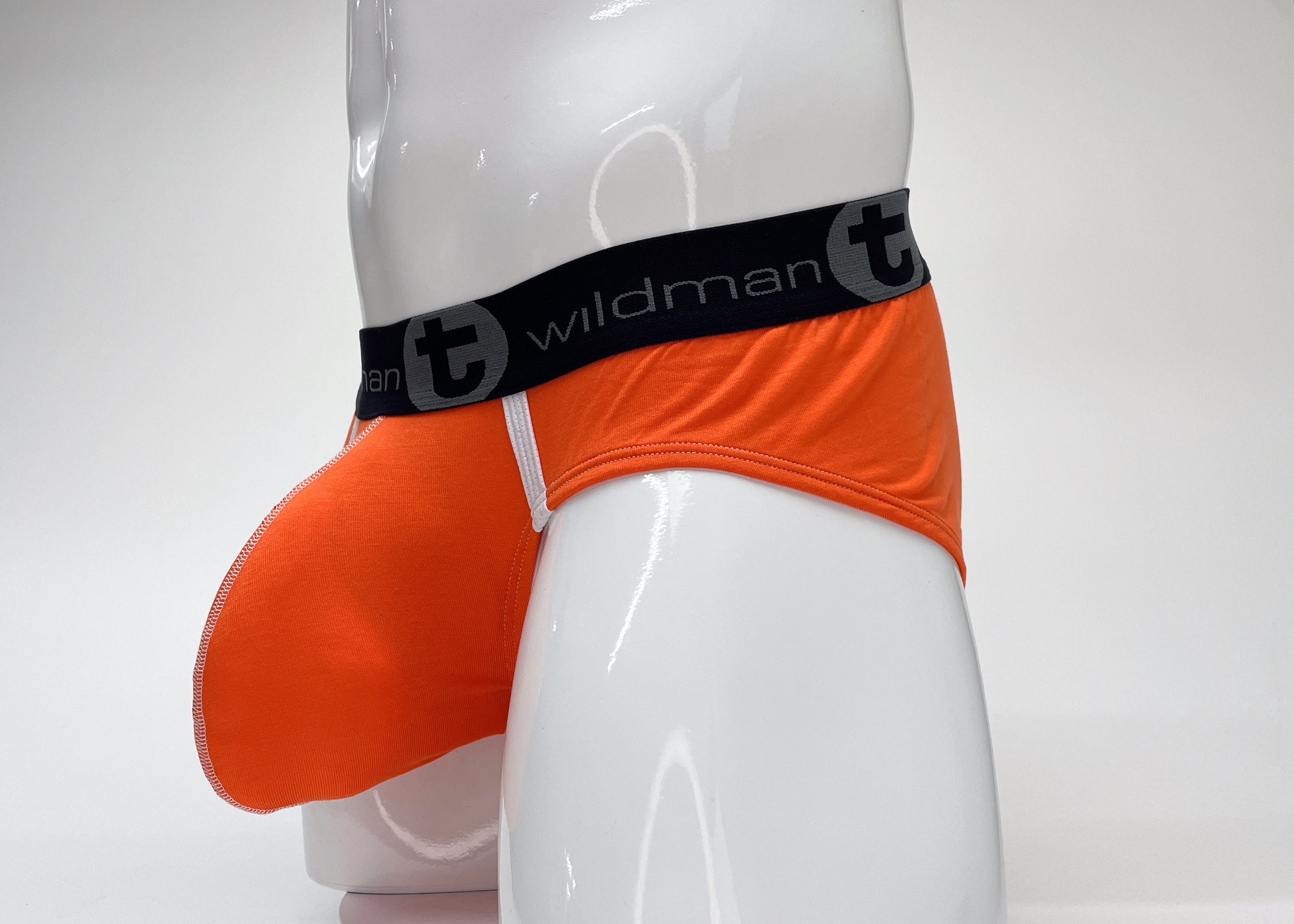 WildmanT Modal Big Boy Pouch Brief Orange - DealByEthan.gay