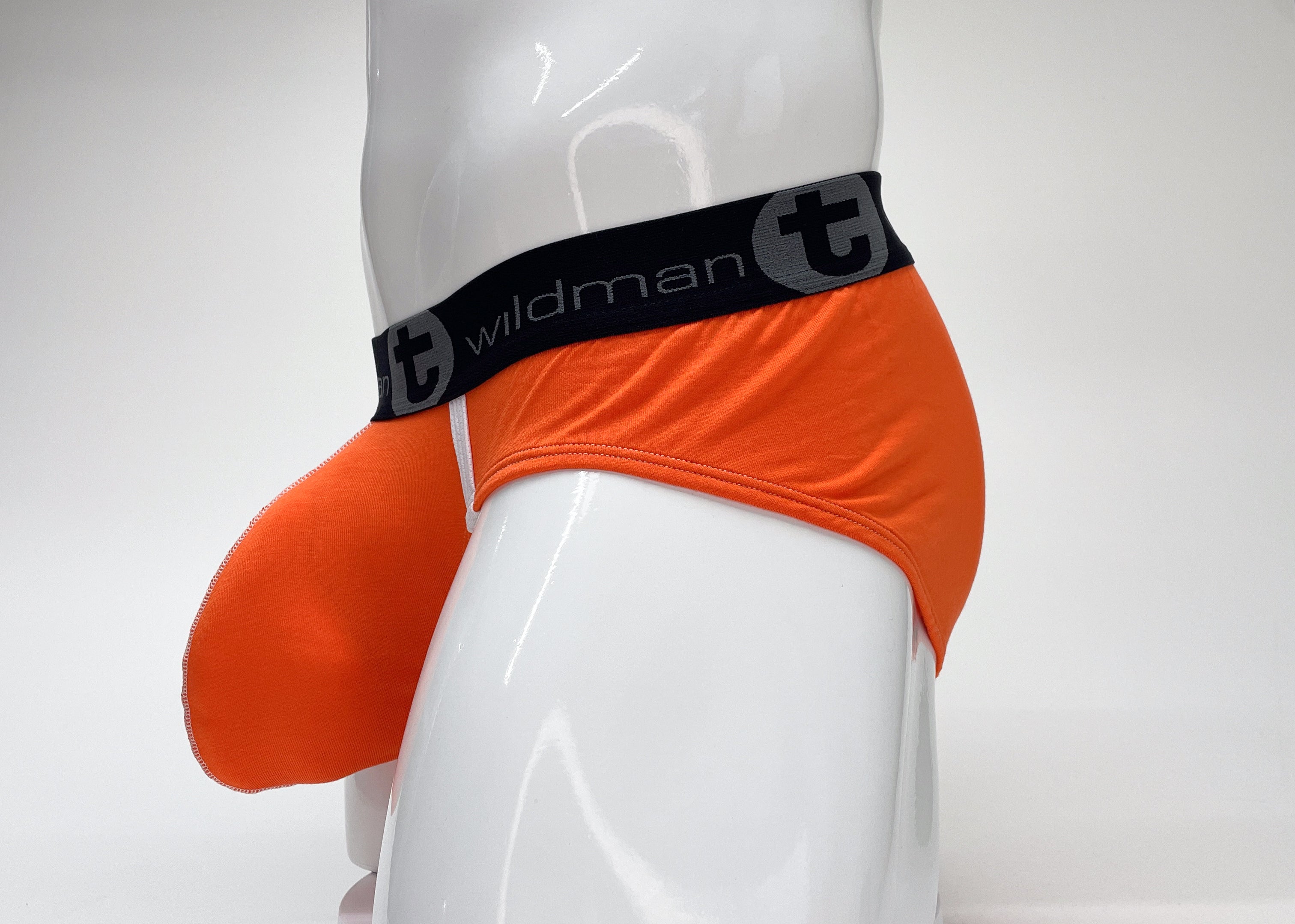 WildmanT Modal Big Boy Pouch Brief Orange - DealByEthan.gay