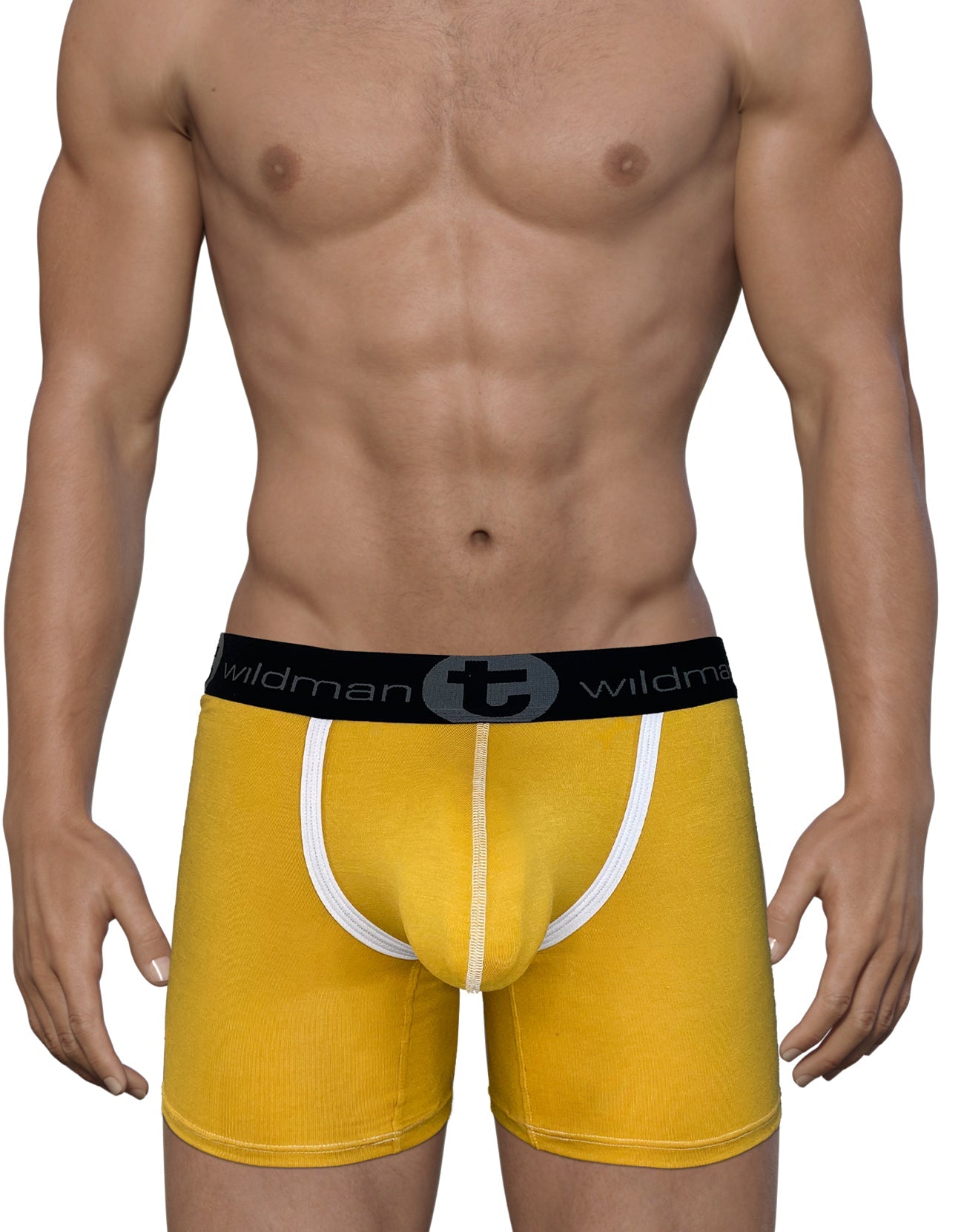 WildmanT Modal Big Boy Pouch 5" Inseam Boxer Brief Gold - DealByEthan.gay