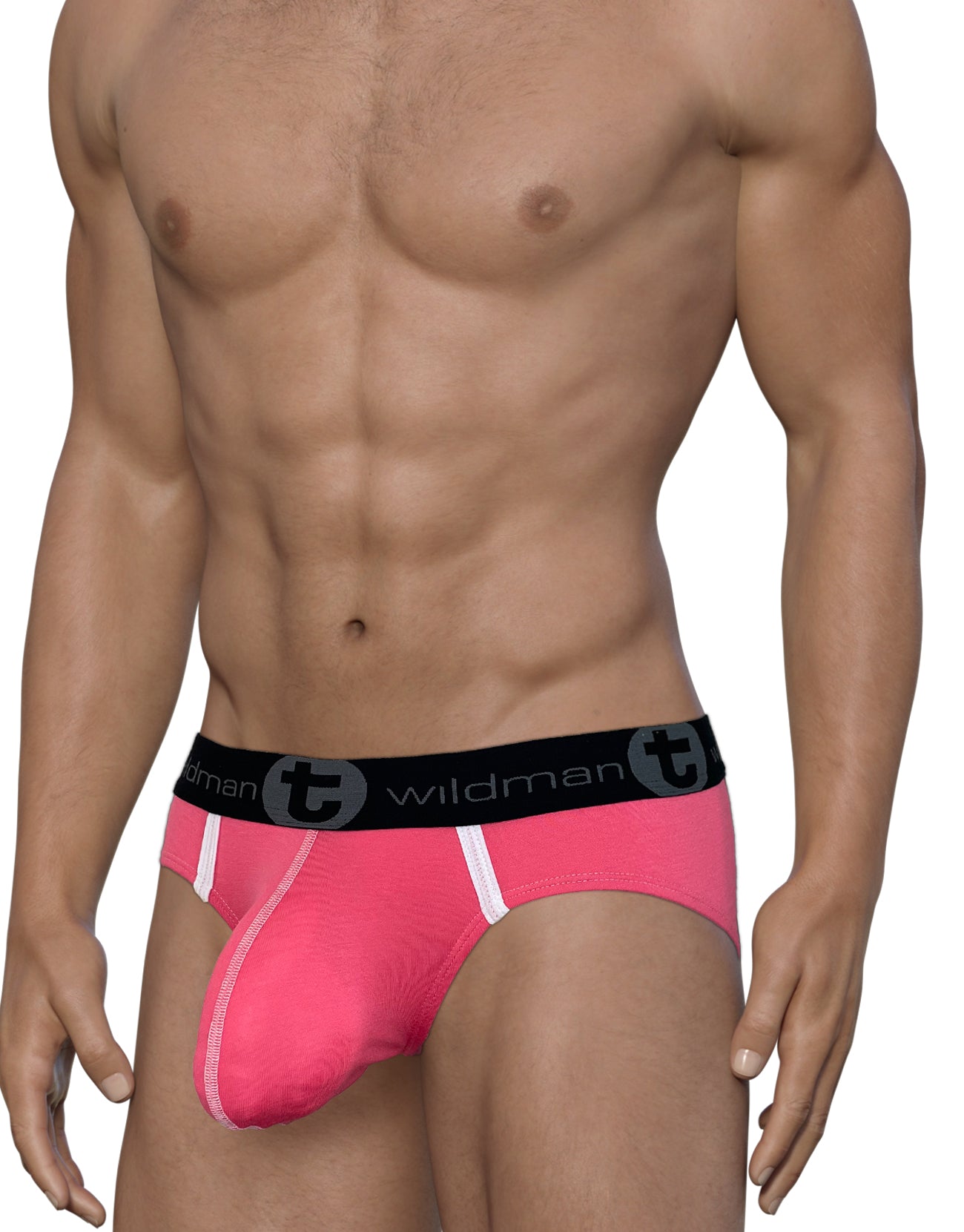 WildmanT Modal Big Boy Pouch Brief Pink - DealByEthan.gay