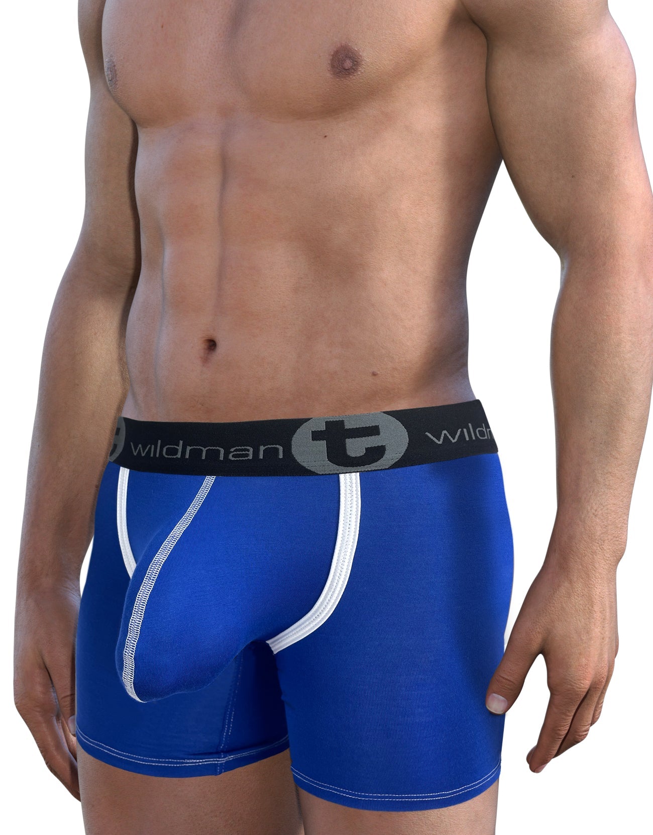 WildmanT Modal Big Boy Pouch 5" Inseam Boxer Brief Royal Blue - DealByEthan.gay