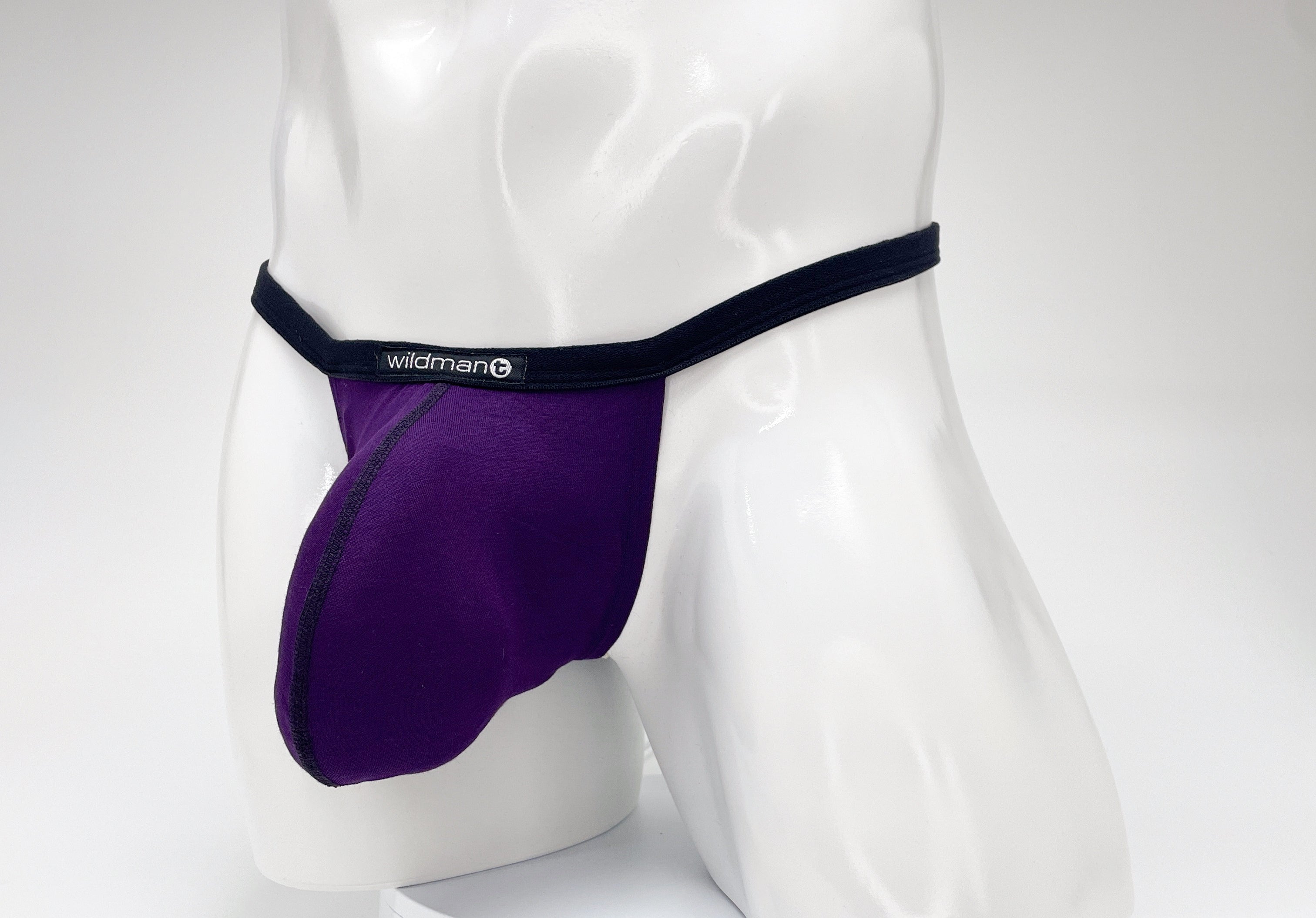 WildmanT Modal Micro Thong Big Boy Pouch Purple - DealByEthan.gay