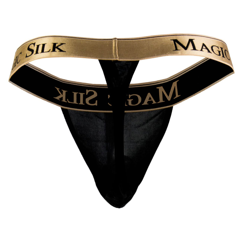 Magic Silk 4586 Silk Knit Micro Thong Color Black - DealByEthan.gay loves Magic Silk