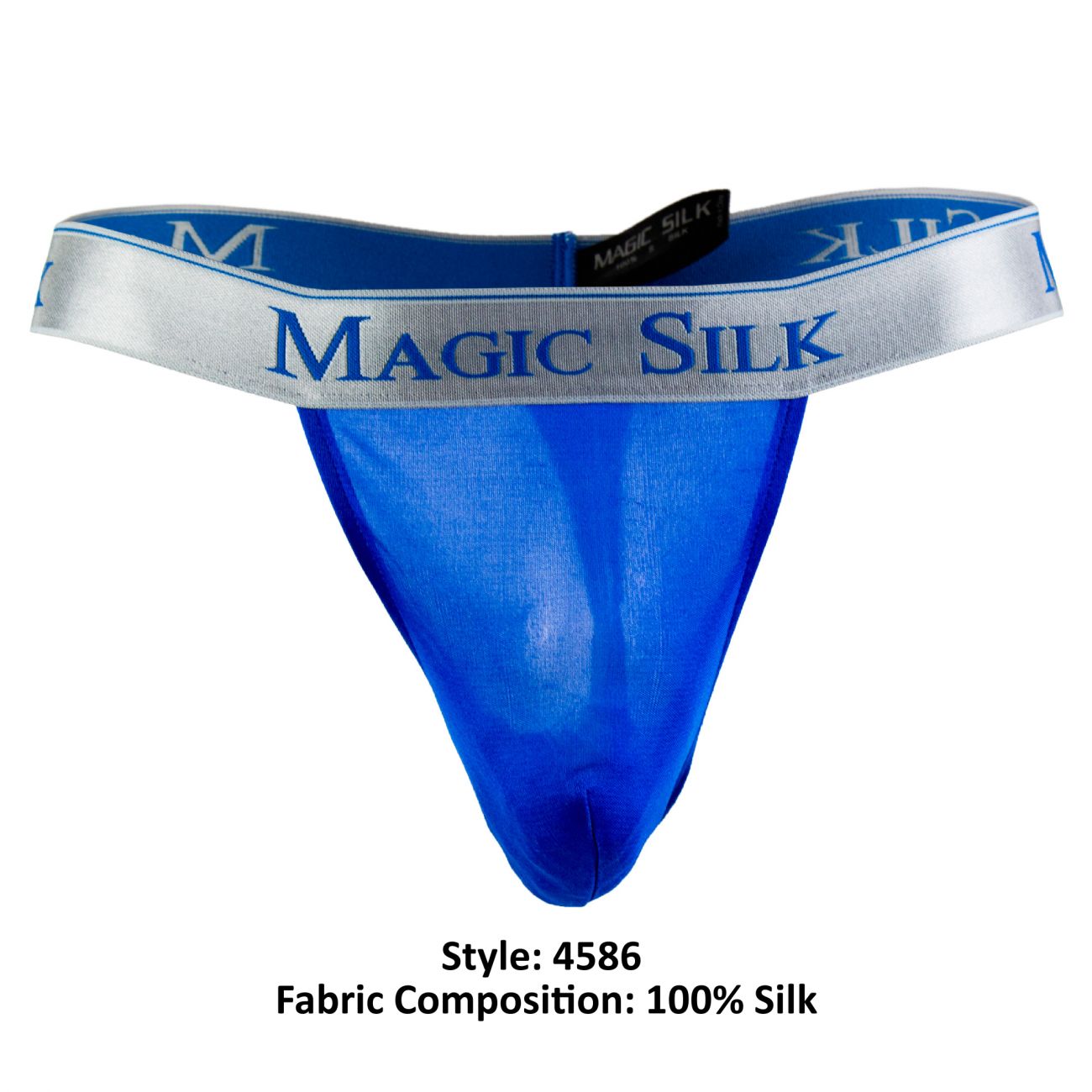 Magic Silk 4586 Silk Knit Micro Thong Color Cobalt - DealByEthan.gay loves Magic Silk