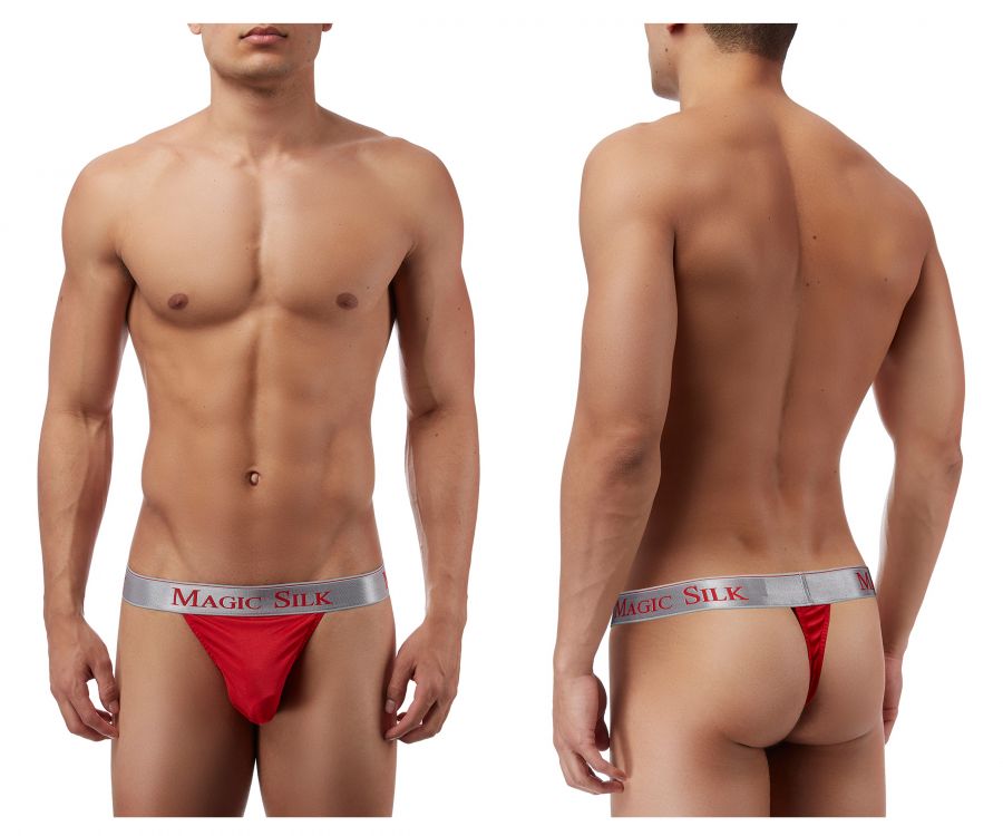Magic Silk 4586 Silk Knit Micro Thong Color Red - DealByEthan.gay loves Magic Silk