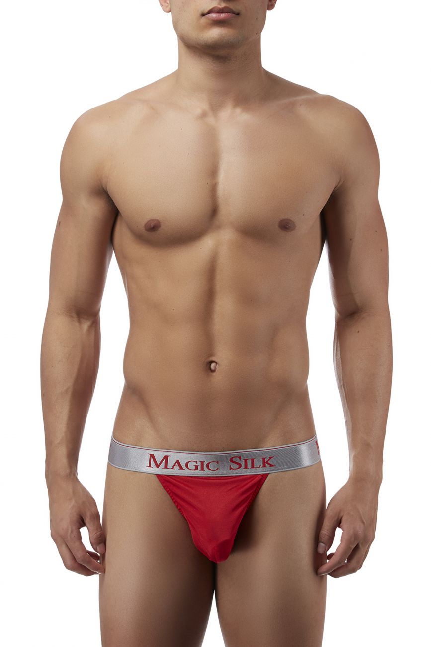 Magic Silk 4586 Silk Knit Micro Thong Color Red - DealByEthan.gay loves Magic Silk