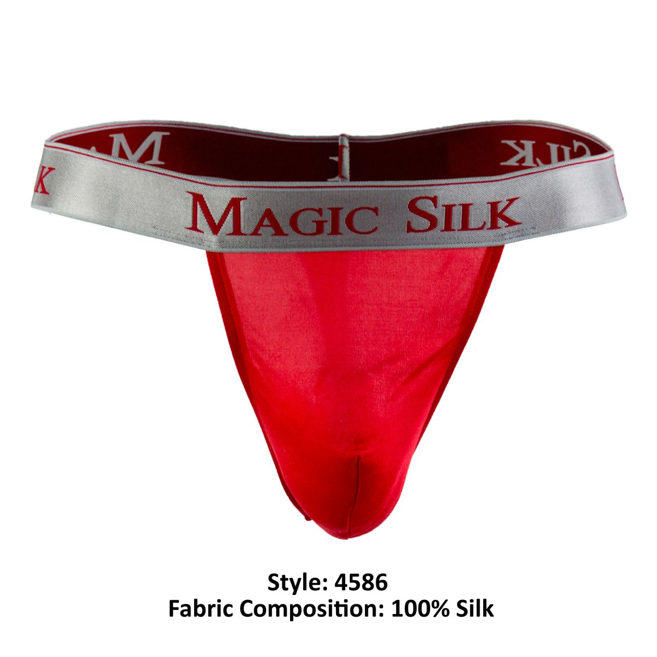 Magic Silk 4586 Silk Knit Micro Thong Color Red - DealByEthan.gay loves Magic Silk