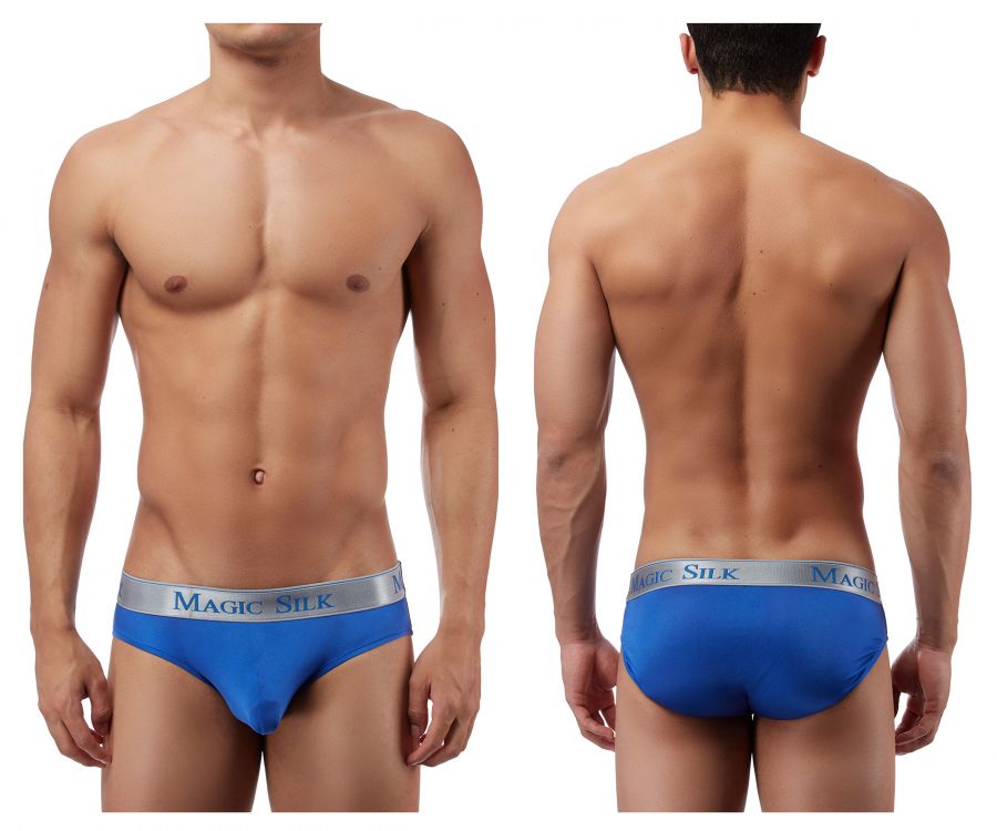 Bikini de tiro bajo en punto de seda Magic Silk 6386 color cobalto