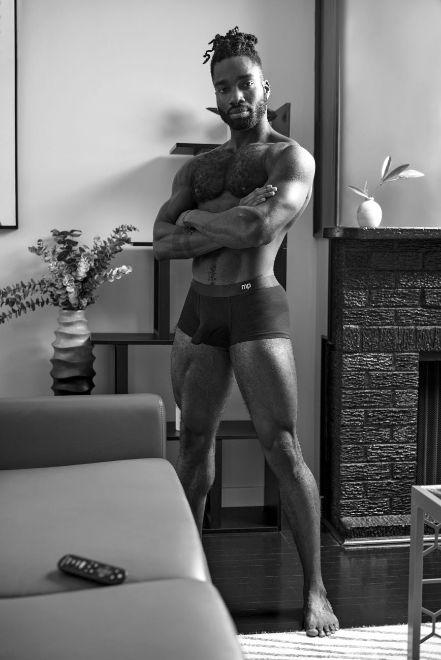 Male Power 129-281 Easy Breezy Mini Short with Sleeve Color Black - DealByEthan.gay loves Male Power