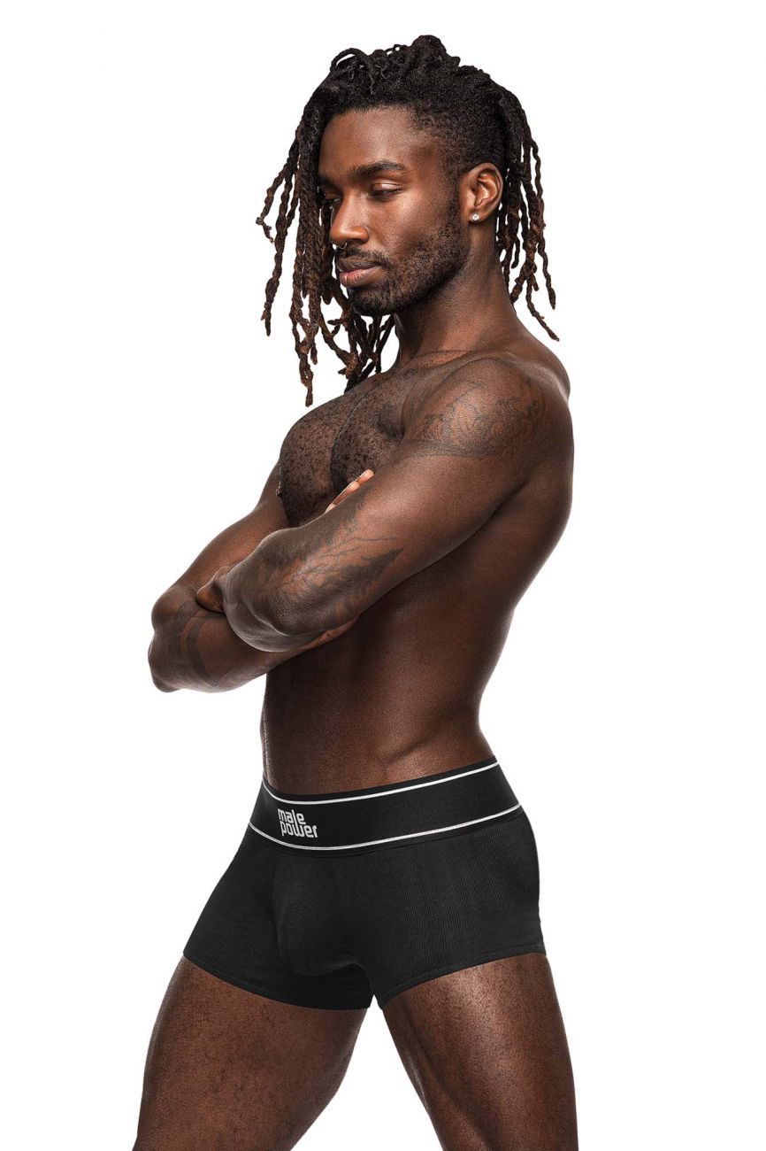 Male Power 153-275 Modal Rib Pouch Short Color Black - DealByEthan.gay loves Male Power