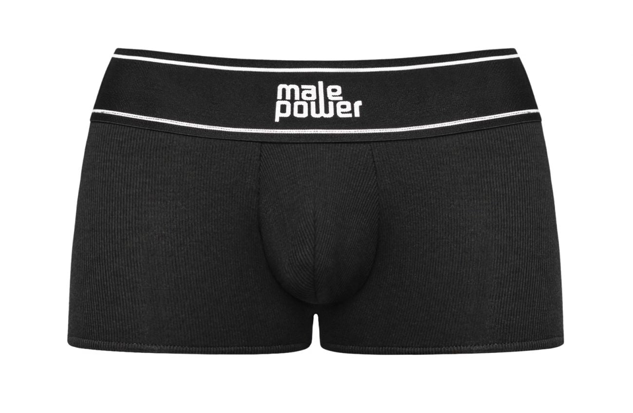 Male Power 153-275 Modal Rib Pouch Short Color Black - DealByEthan.gay loves Male Power