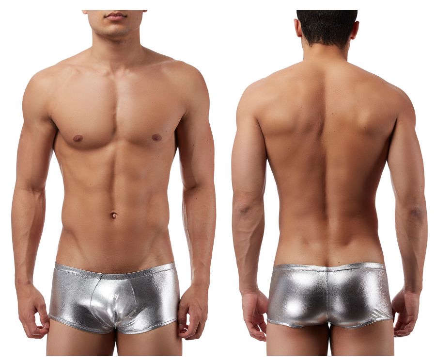 Male Power 153070 Heavy Metal Mini Short Boxer Briefs Color Silver - DealByEthan.gay loves Male Power