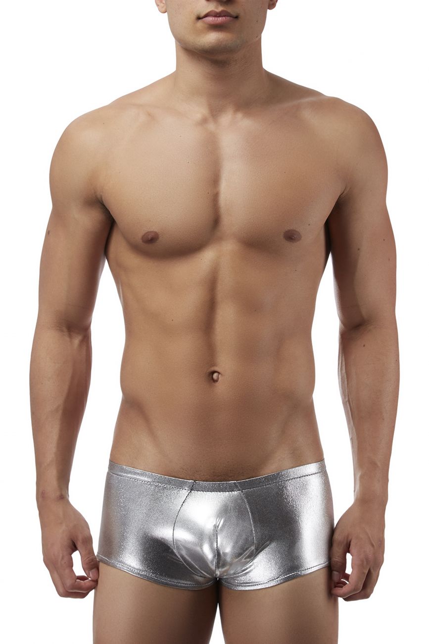 Male Power 153070 Heavy Metal Mini Short Boxer Briefs Color Silver - DealByEthan.gay loves Male Power