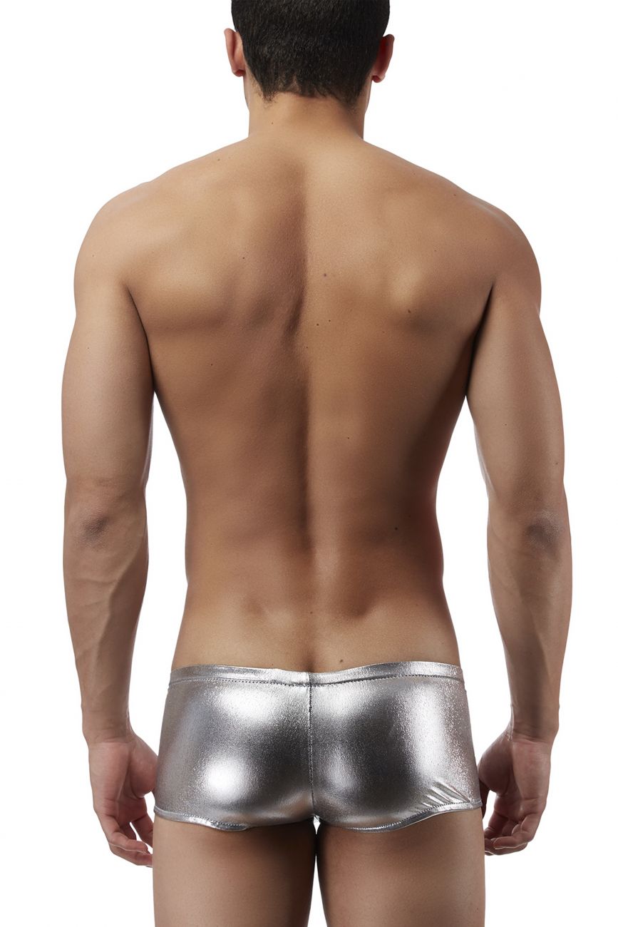 Male Power 153070 Heavy Metal Mini Short Boxer Briefs Color Silver - DealByEthan.gay loves Male Power