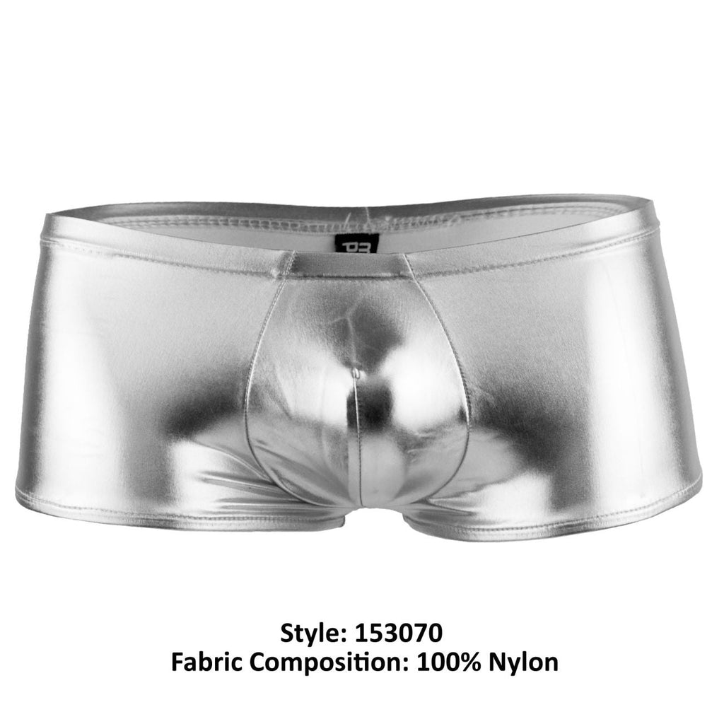 Male Power 153070 Heavy Metal Mini Short Boxer Briefs Color Silver - DealByEthan.gay loves Male Power