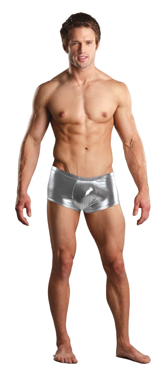 Male Power 153070 Heavy Metal Mini Short Boxer Briefs Color Silver - DealByEthan.gay loves Male Power