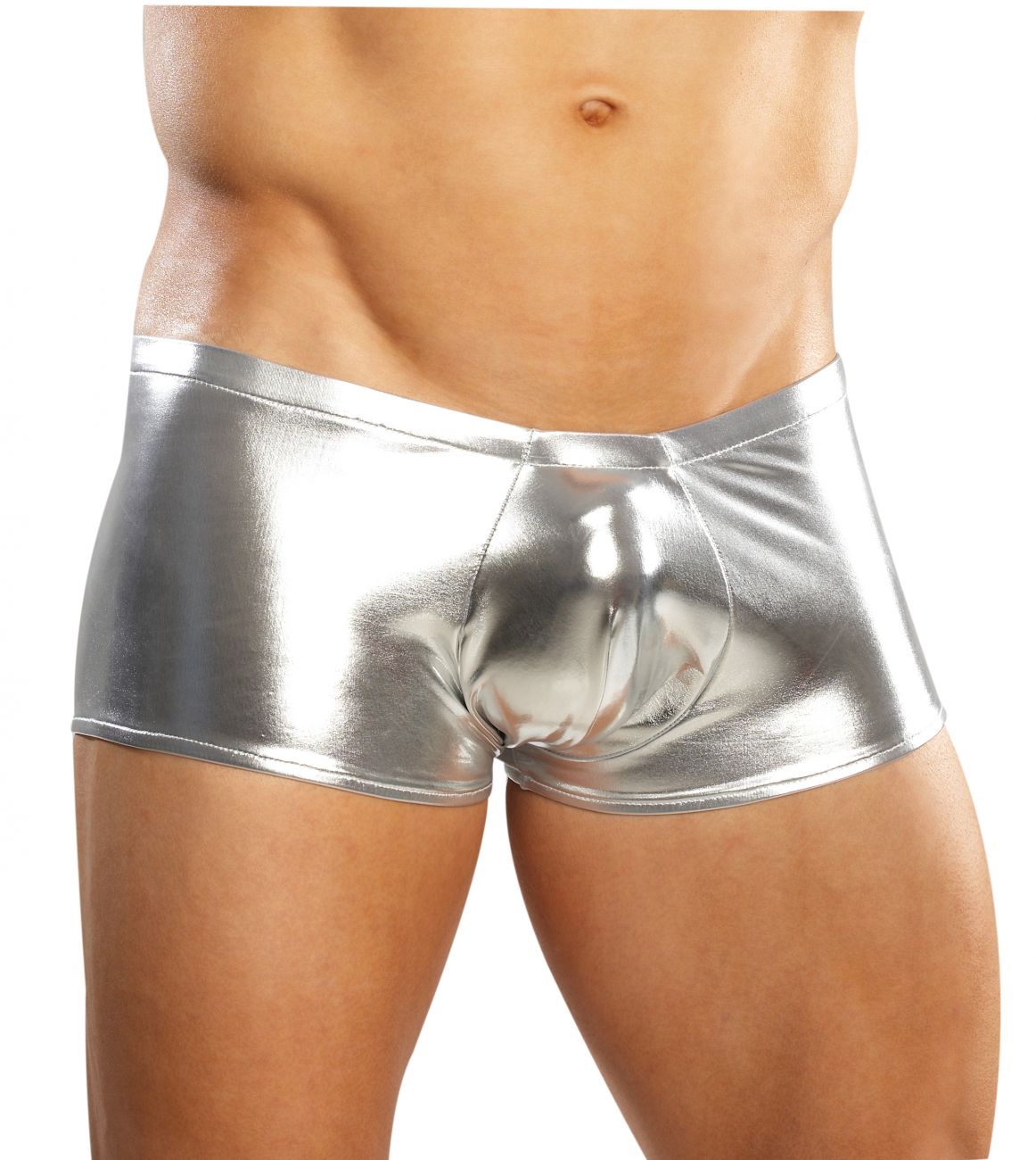 Male Power 153070 Heavy Metal Mini Short Boxer Briefs Color Silver - DealByEthan.gay loves Male Power