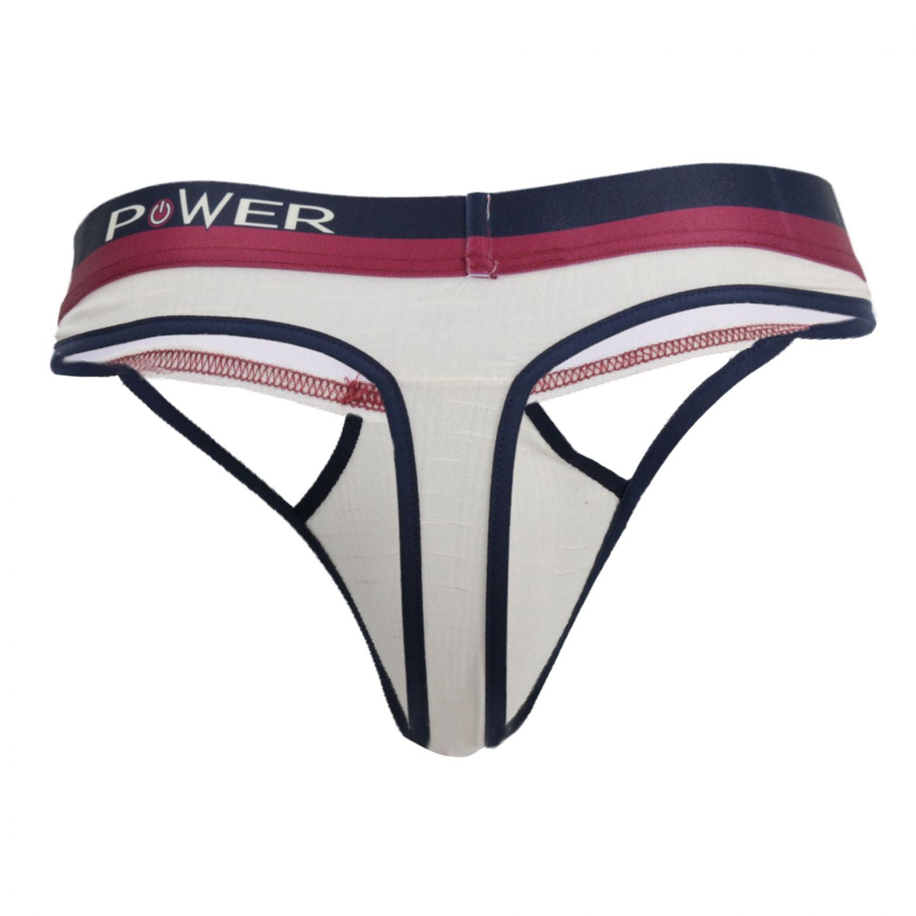 Male Power 237-246 French Terry Cutout Thongs Color Ivory - DealByEthan.gay loves Male Power