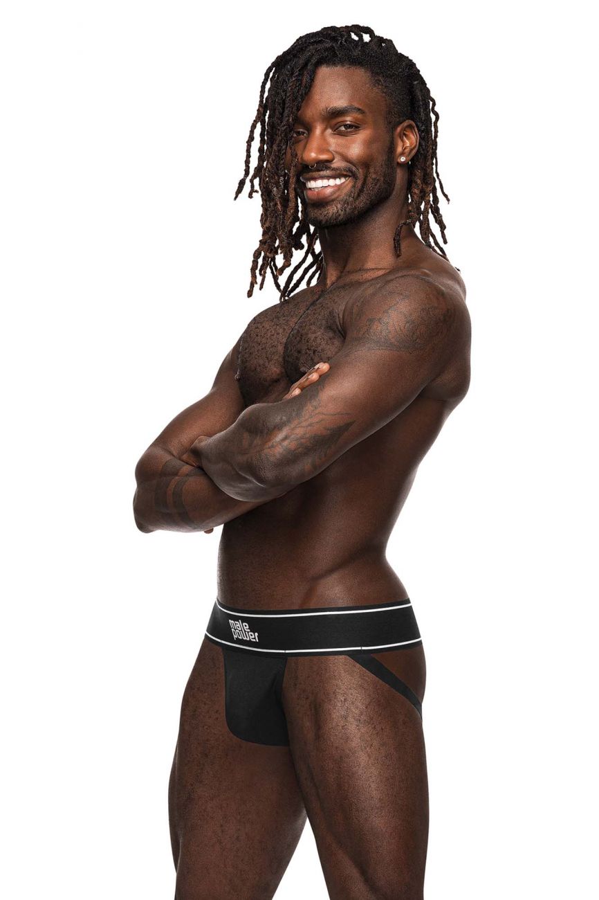 Male Power 390-275 Modal Rib Jockstrap Color Black - DealByEthan.gay loves Male Power