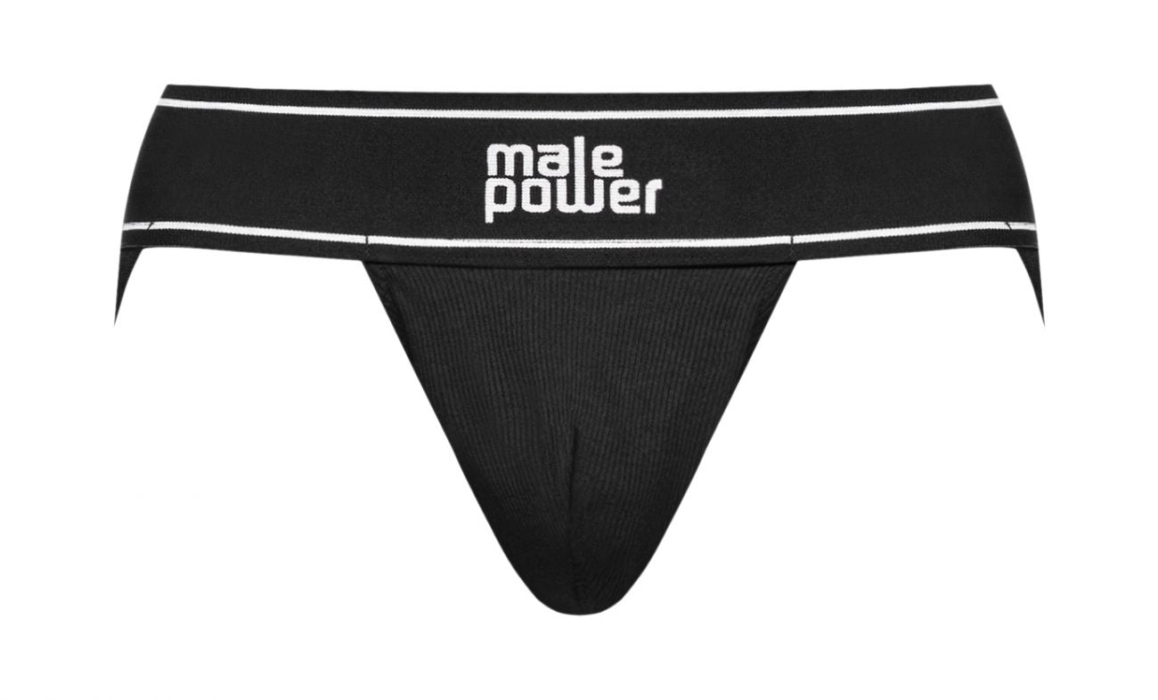 Male Power 390-275 Modal Rib Jockstrap Color Black - DealByEthan.gay loves Male Power