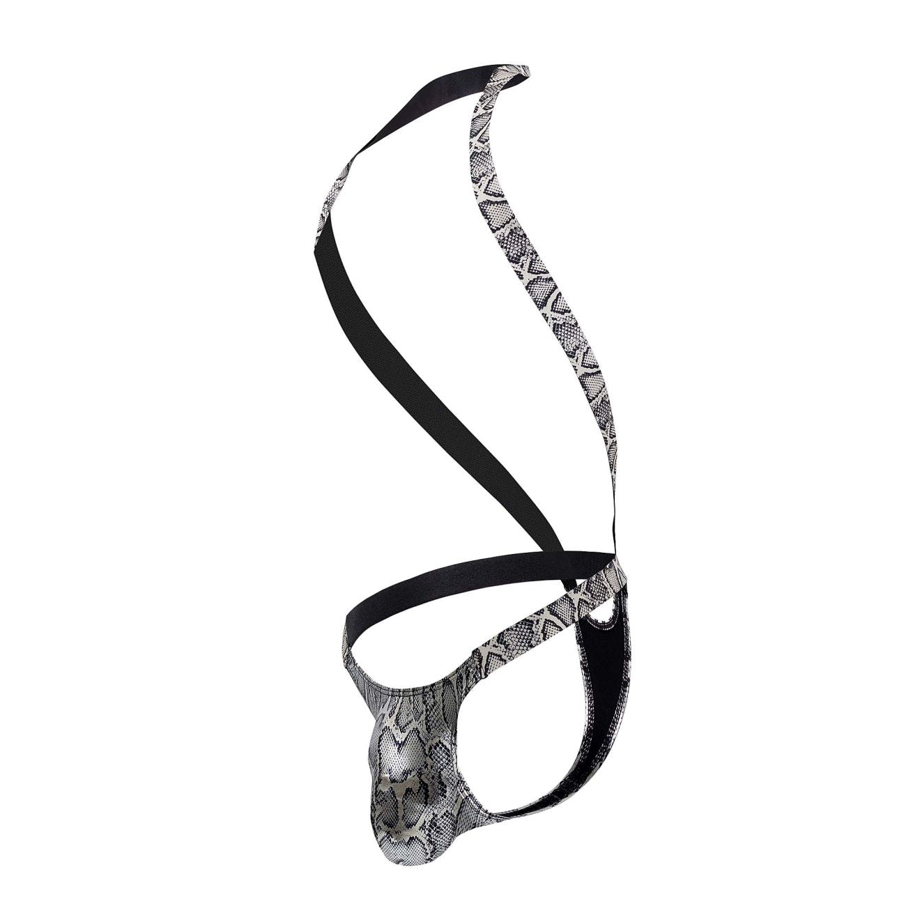 Male Power 404-282 S-naked Shoulder Sling Harness Thong Color Silver-Black - DealByEthan.gay loves Male Power