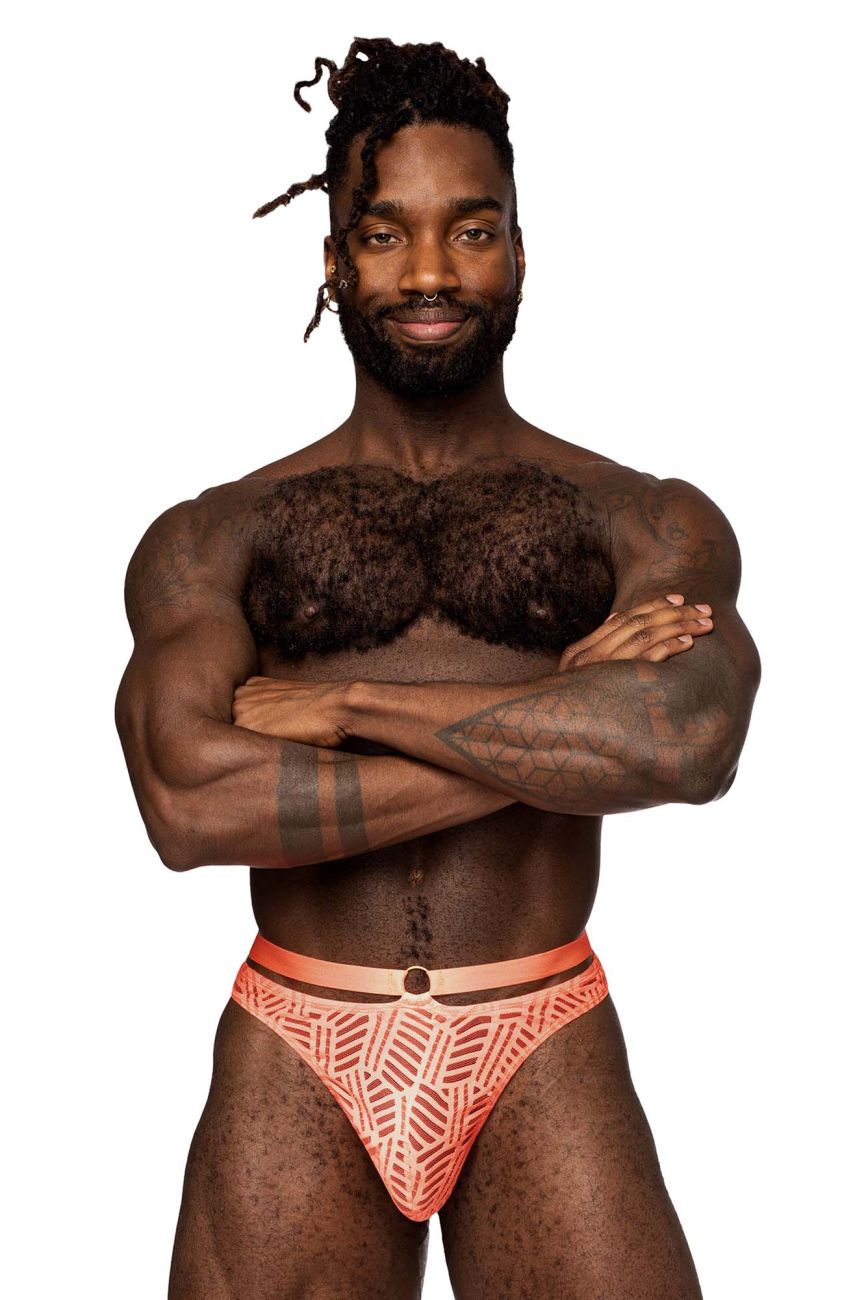 Male Power 415-284 Rude Awakening Strap Thong Color Neon Orange - DealByEthan.gay loves Male Power