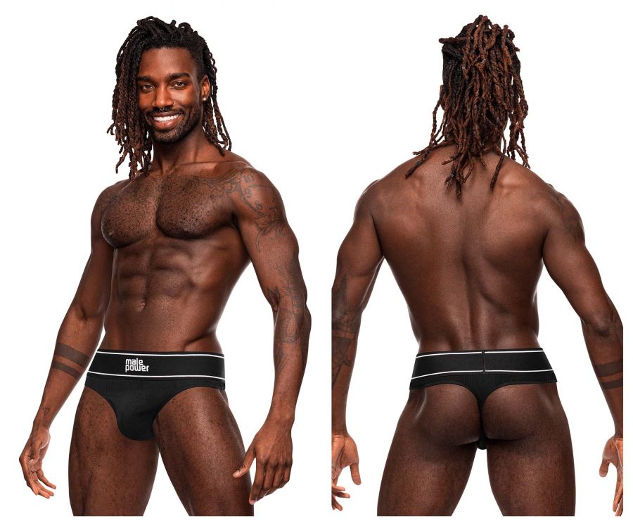 Male Power 442-275 Modal Rib Bong Thong Color Black - DealByEthan.gay loves Male Power
