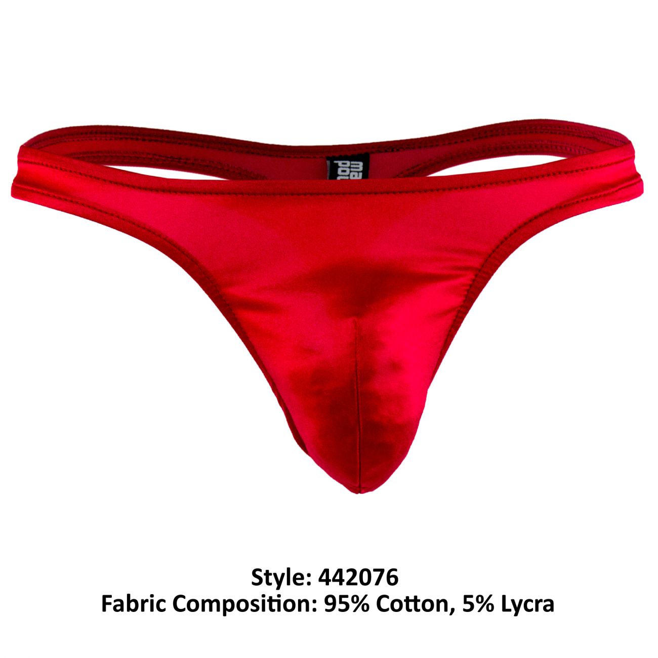 Male Power 442076 Satin Lycra Bong Thong Color Red - DealByEthan.gay loves Male Power