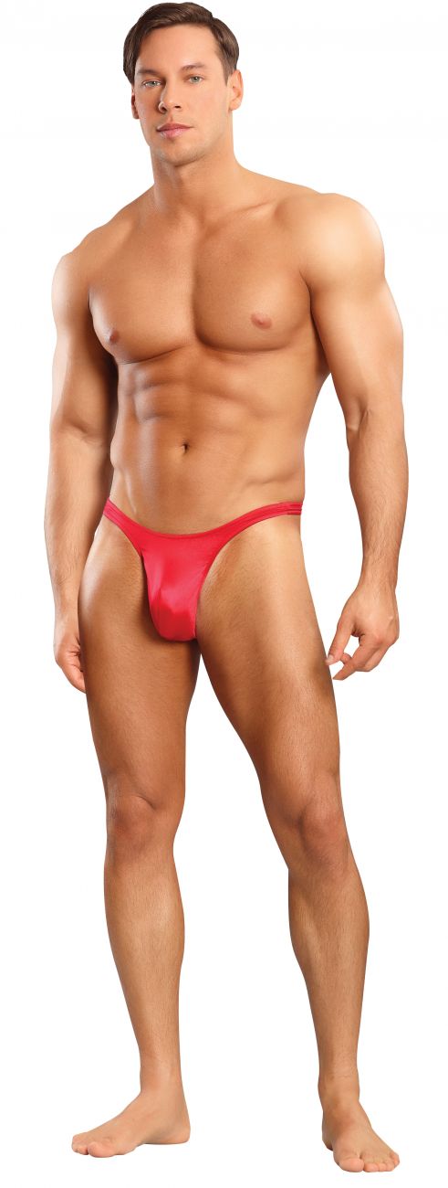 Male Power 442076 Satin Lycra Bong Thong Color Red - DealByEthan.gay loves Male Power
