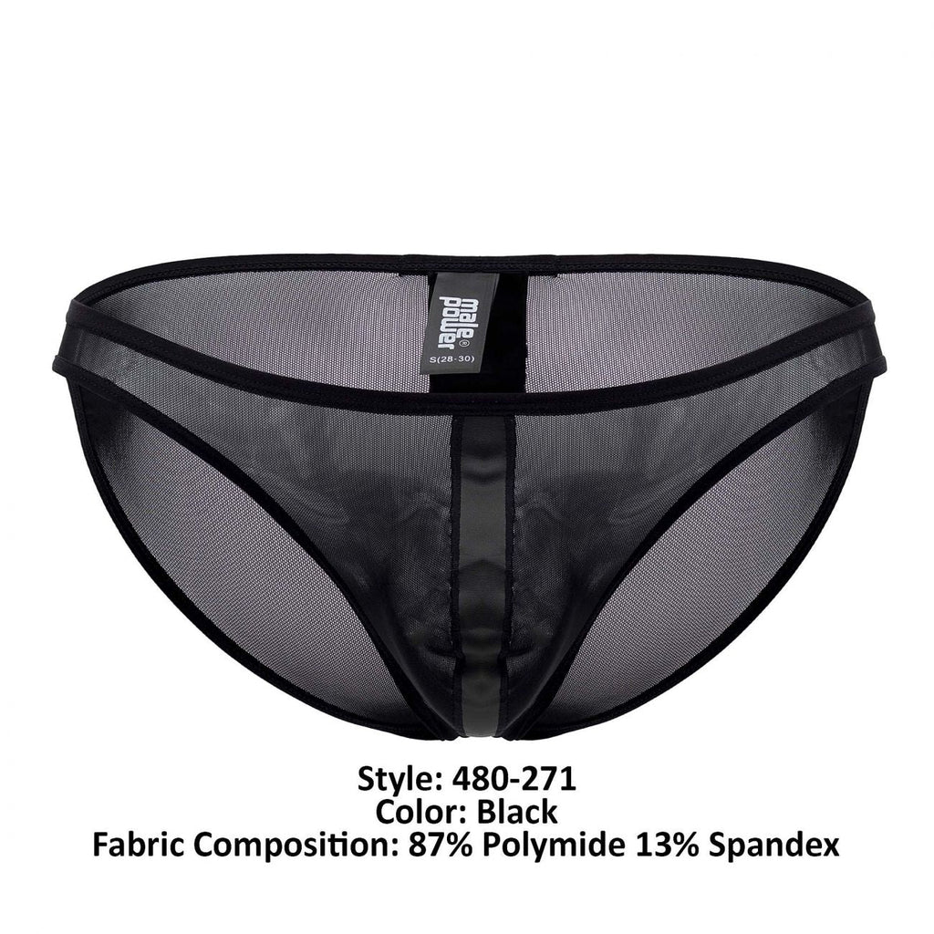 Male Power 480-271 Landing Strip Bikini Brief Color Black - DealByEthan.gay loves Male Power