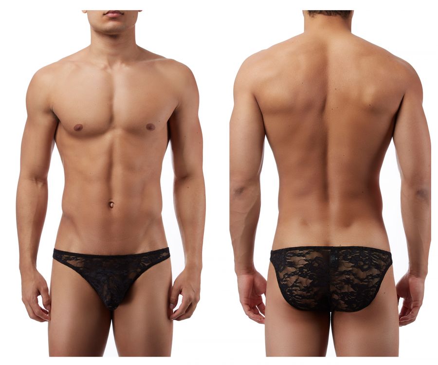 Male Power 491162 Stretch Lace Wonder Bikini Color Black - DealByEthan.gay loves Male Power