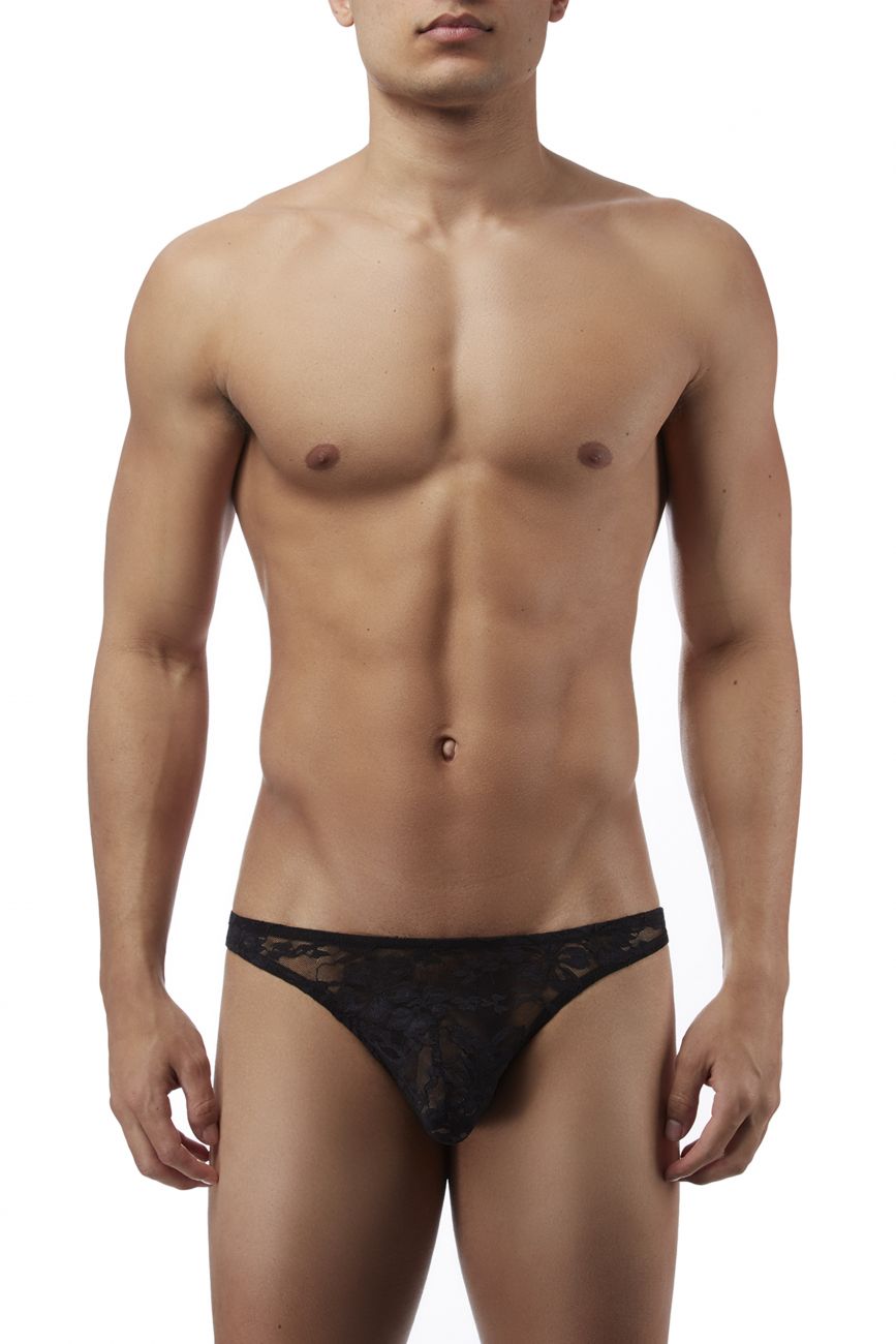 Male Power 491162 Stretch Lace Wonder Bikini Color Black - DealByEthan.gay loves Male Power
