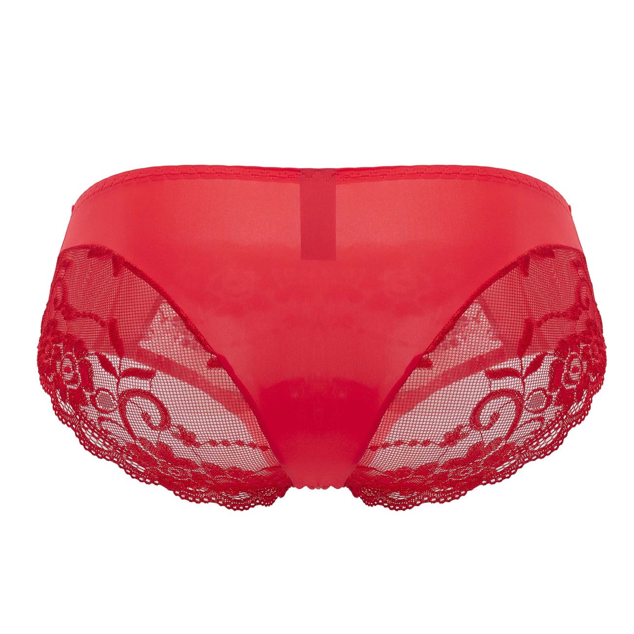 Male Power 492-280 Sassy Lace Bikini Solid Pouch Color Red - DealByEthan.gay loves Male Power
