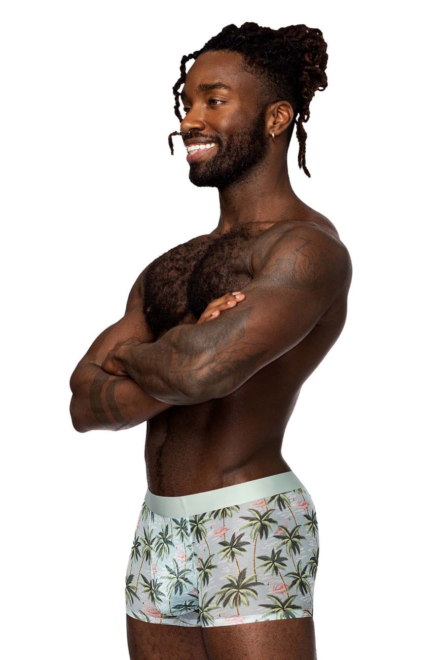 Male Power SMS-011 Sheer Prints Seamless Short Color Flamingo - DealByEthan.gay loves Male Power