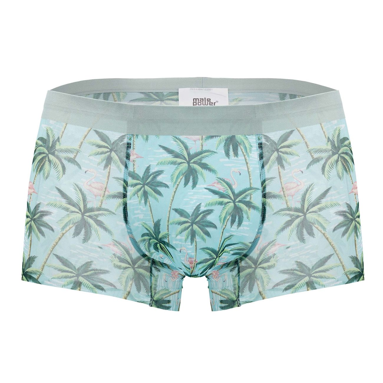 Male Power SMS-011 Sheer Prints Seamless Short Color Flamingo - DealByEthan.gay loves Male Power
