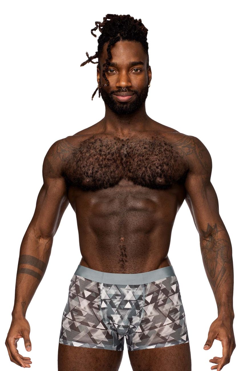 Male Power SMS-011 Sheer Prints Seamless Short Color Optical - DealByEthan.gay loves Male Power