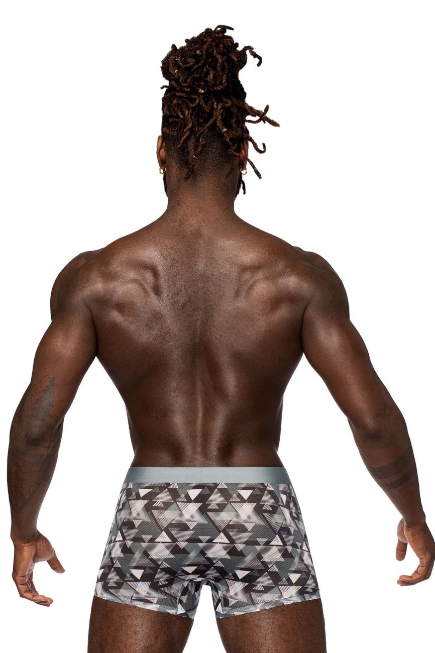 Male Power SMS-011 Sheer Prints Seamless Short Color Optical - DealByEthan.gay loves Male Power