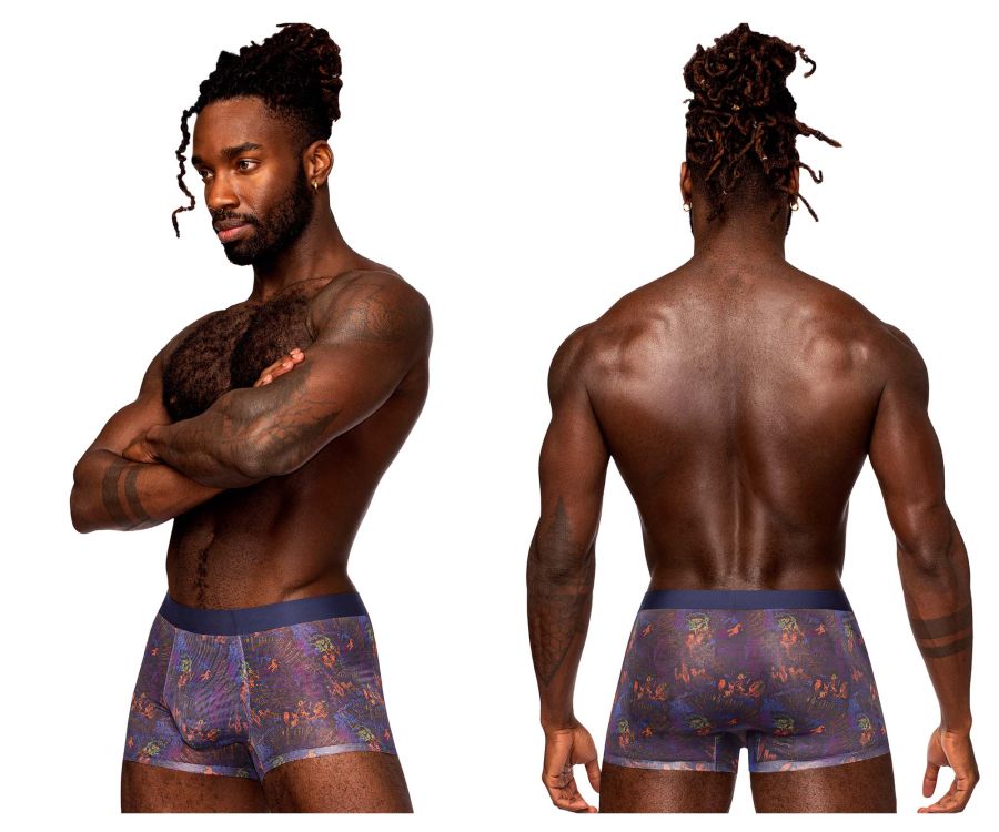 Male Power SMS-011 Sheer Prints Seamless Short Color Splatter - DealByEthan.gay loves Male Power