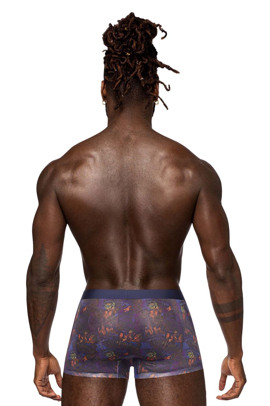 Male Power SMS-011 Sheer Prints Seamless Short Color Splatter - DealByEthan.gay loves Male Power