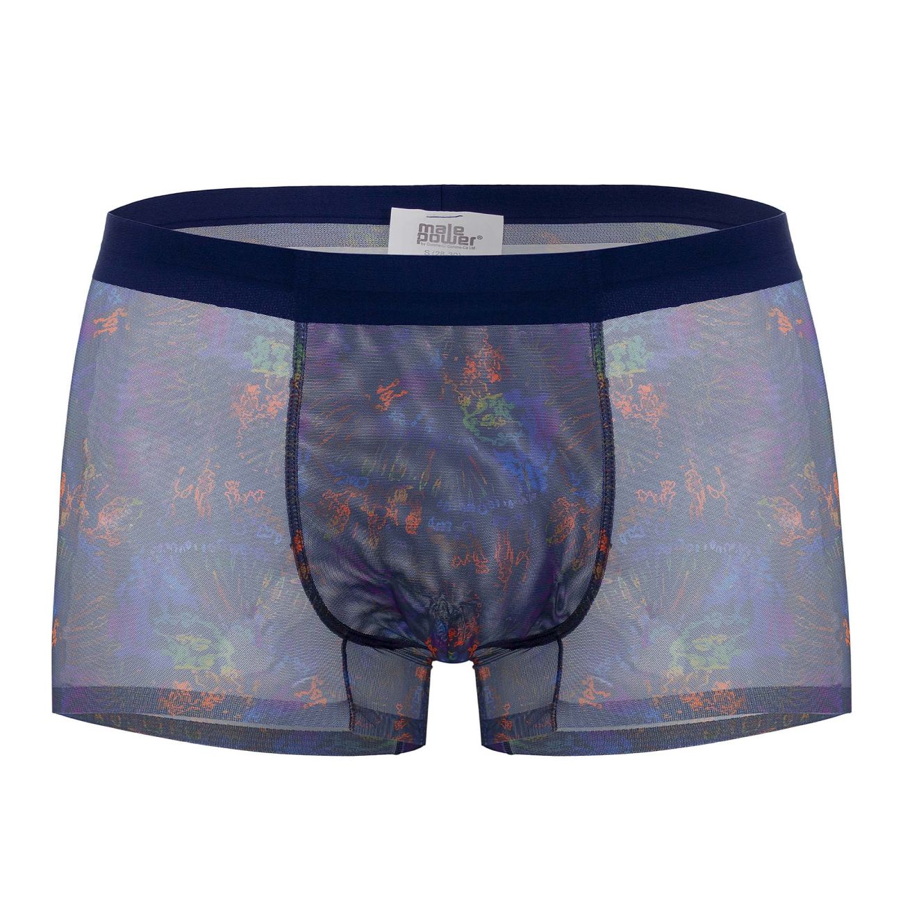 Male Power SMS-011 Sheer Prints Seamless Short Color Splatter - DealByEthan.gay loves Male Power