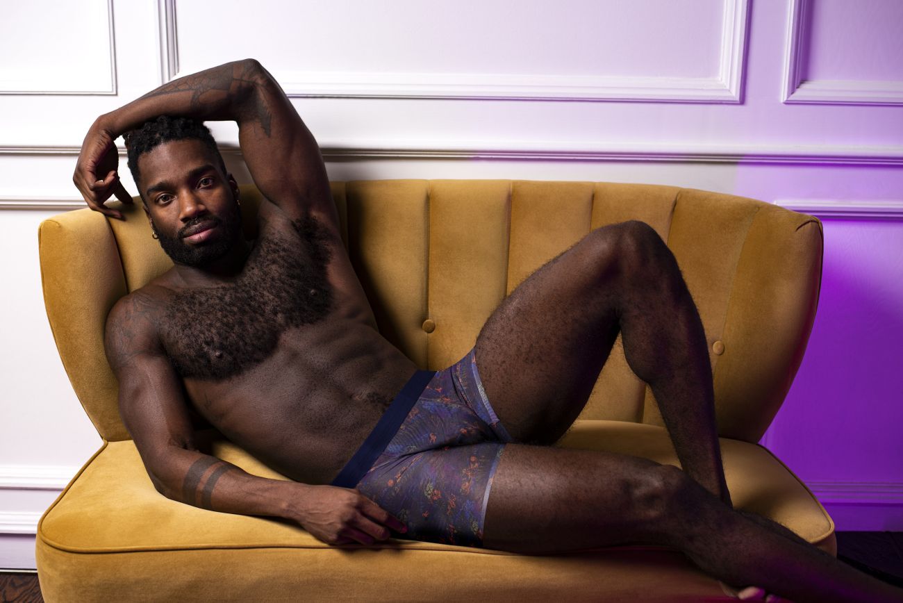 Male Power SMS-011 Sheer Prints Seamless Short Color Splatter - DealByEthan.gay loves Male Power